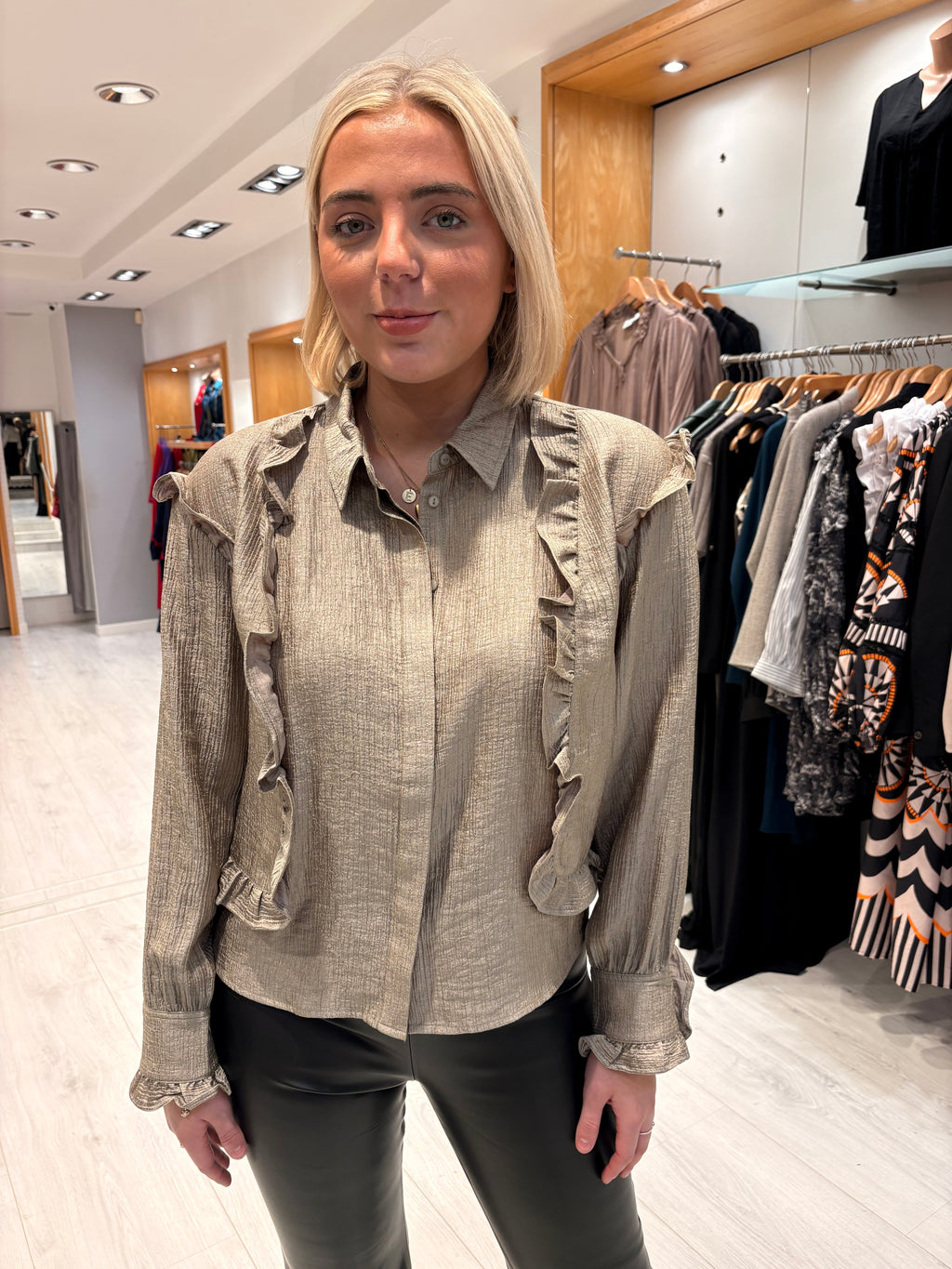 Saint Tropez Gold Frill Shirt