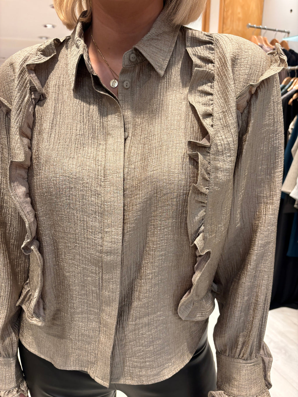 Saint Tropez Gold Frill Shirt
