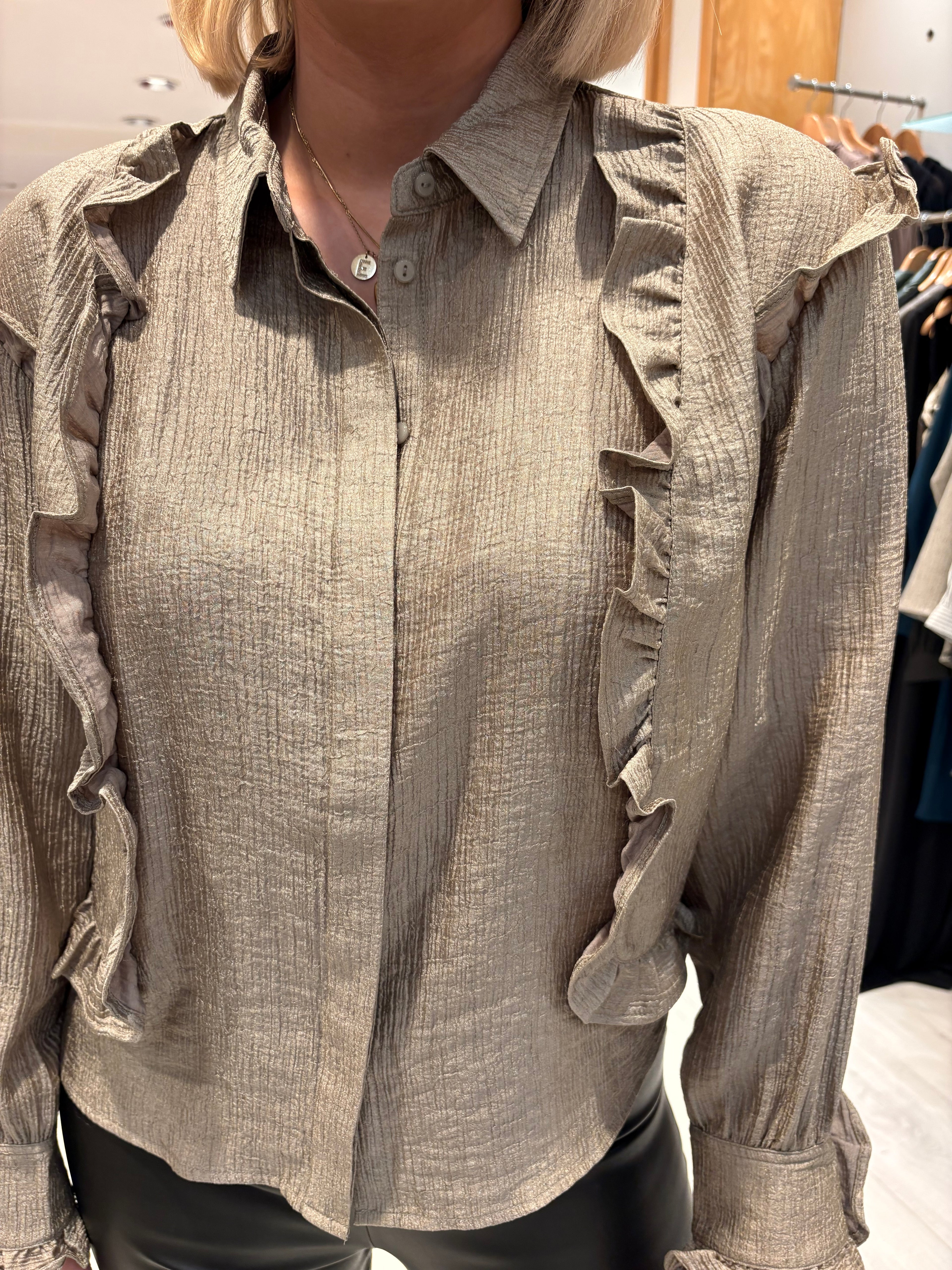 Saint Tropez Gold Frill Shirt