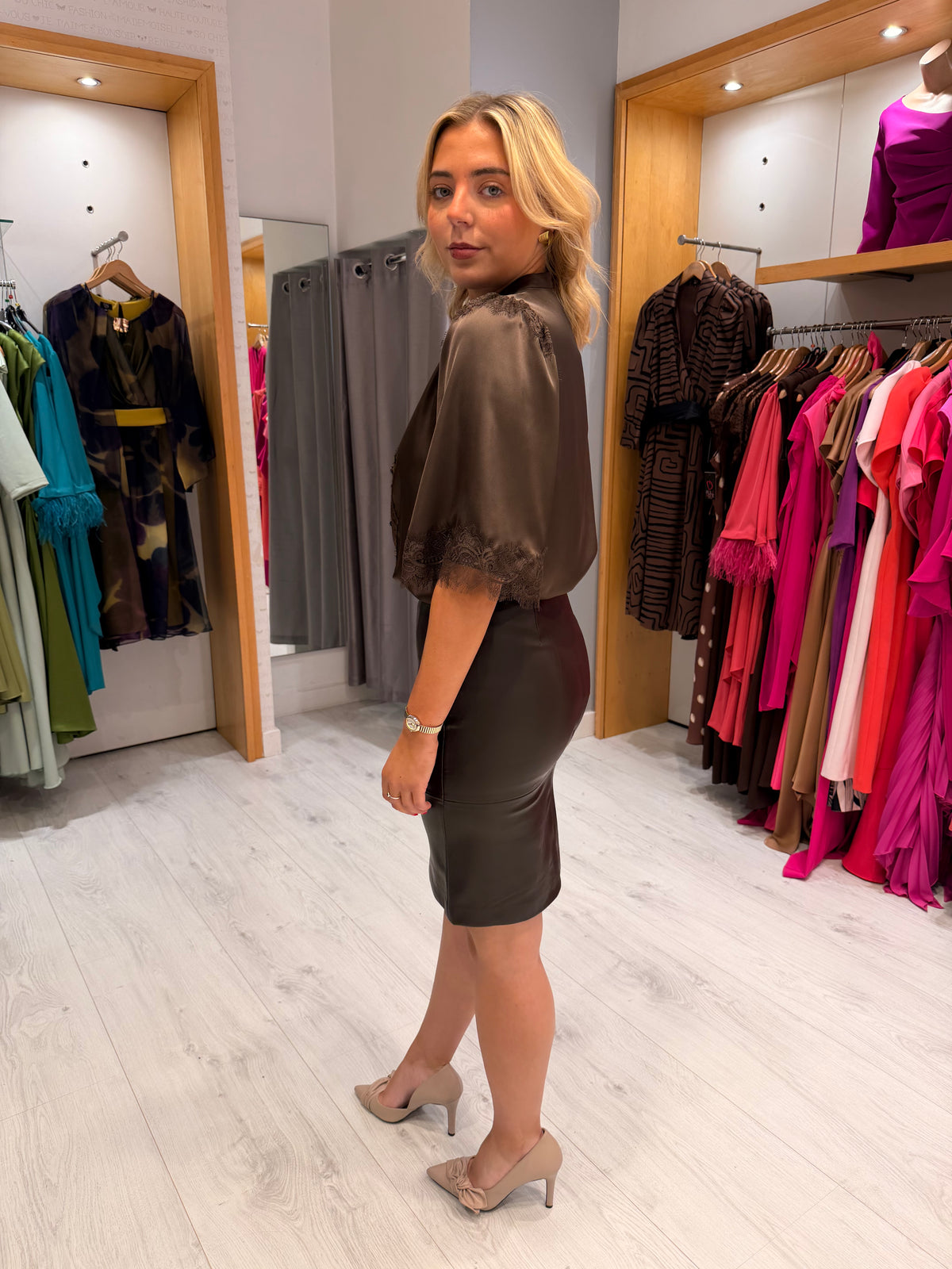 Saint Tropez Chocolate Lace Top