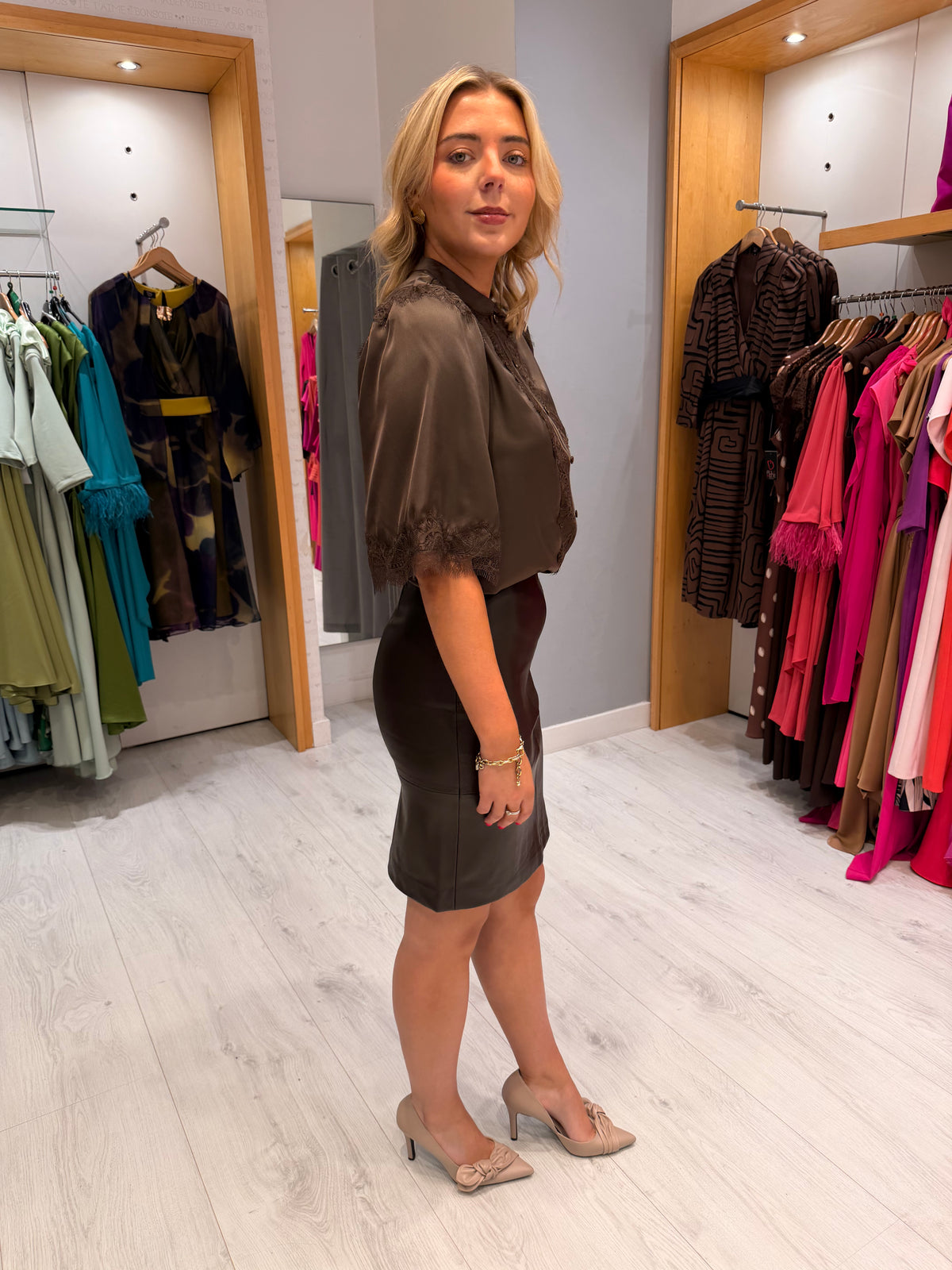 Saint Tropez Chocolate Lace Top