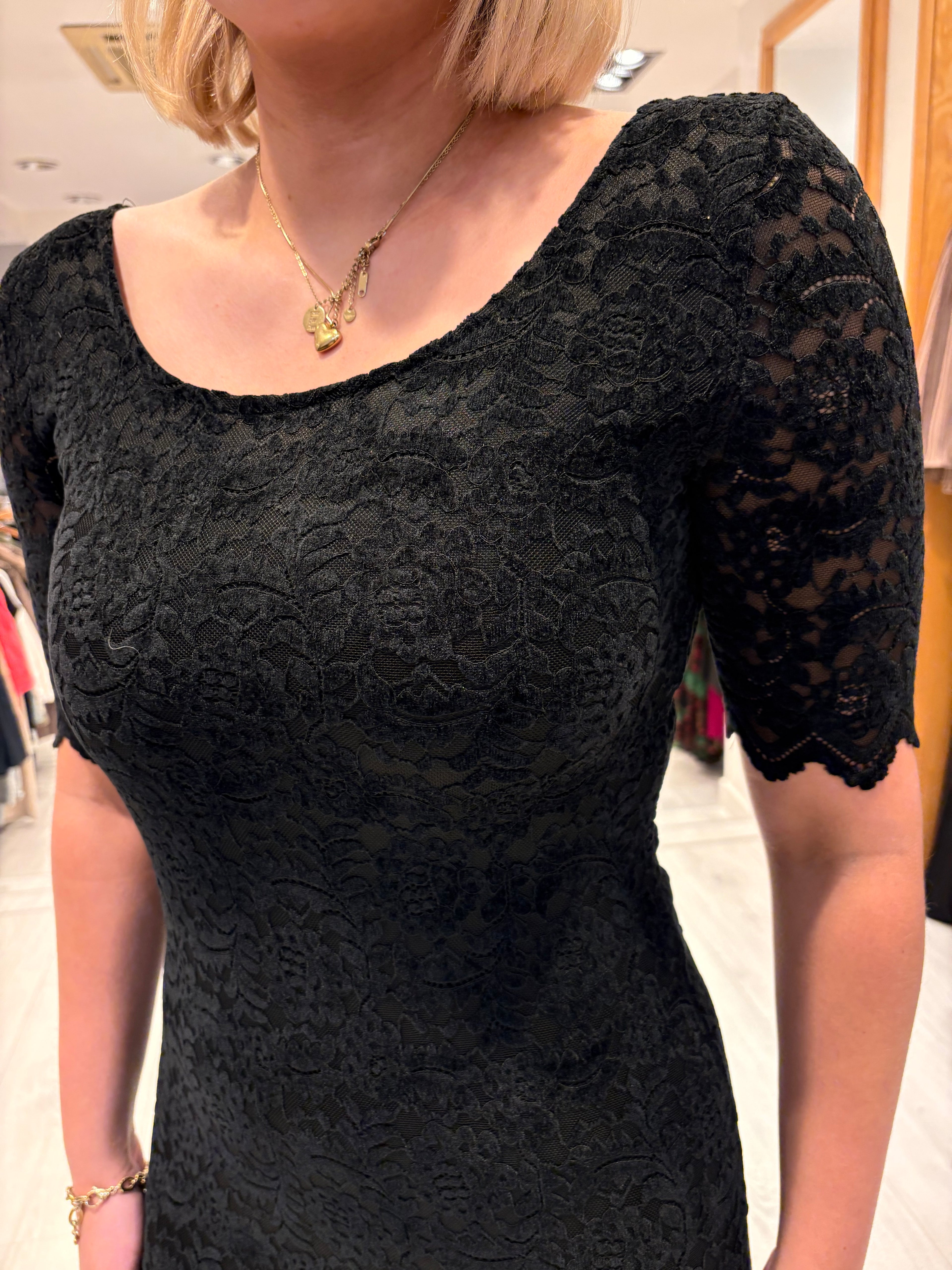 Soaked Black Lace Detail Dress