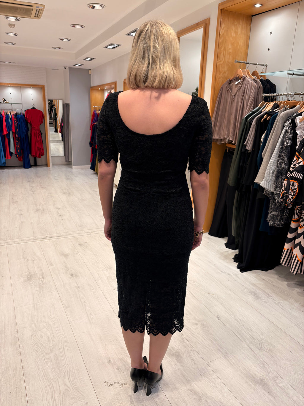 Soaked Black Lace Detail Dress