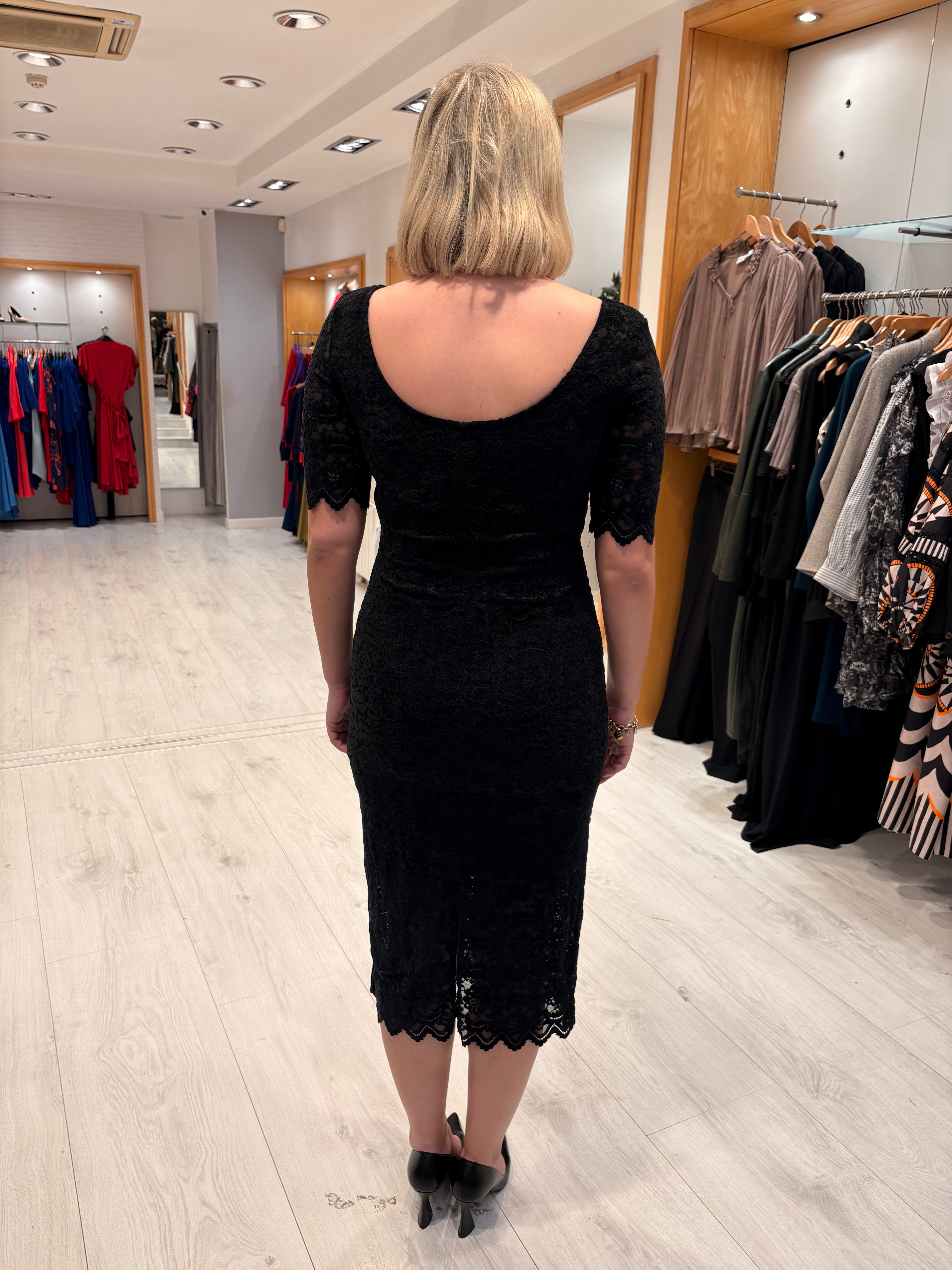 Soaked Black Lace Detail Dress