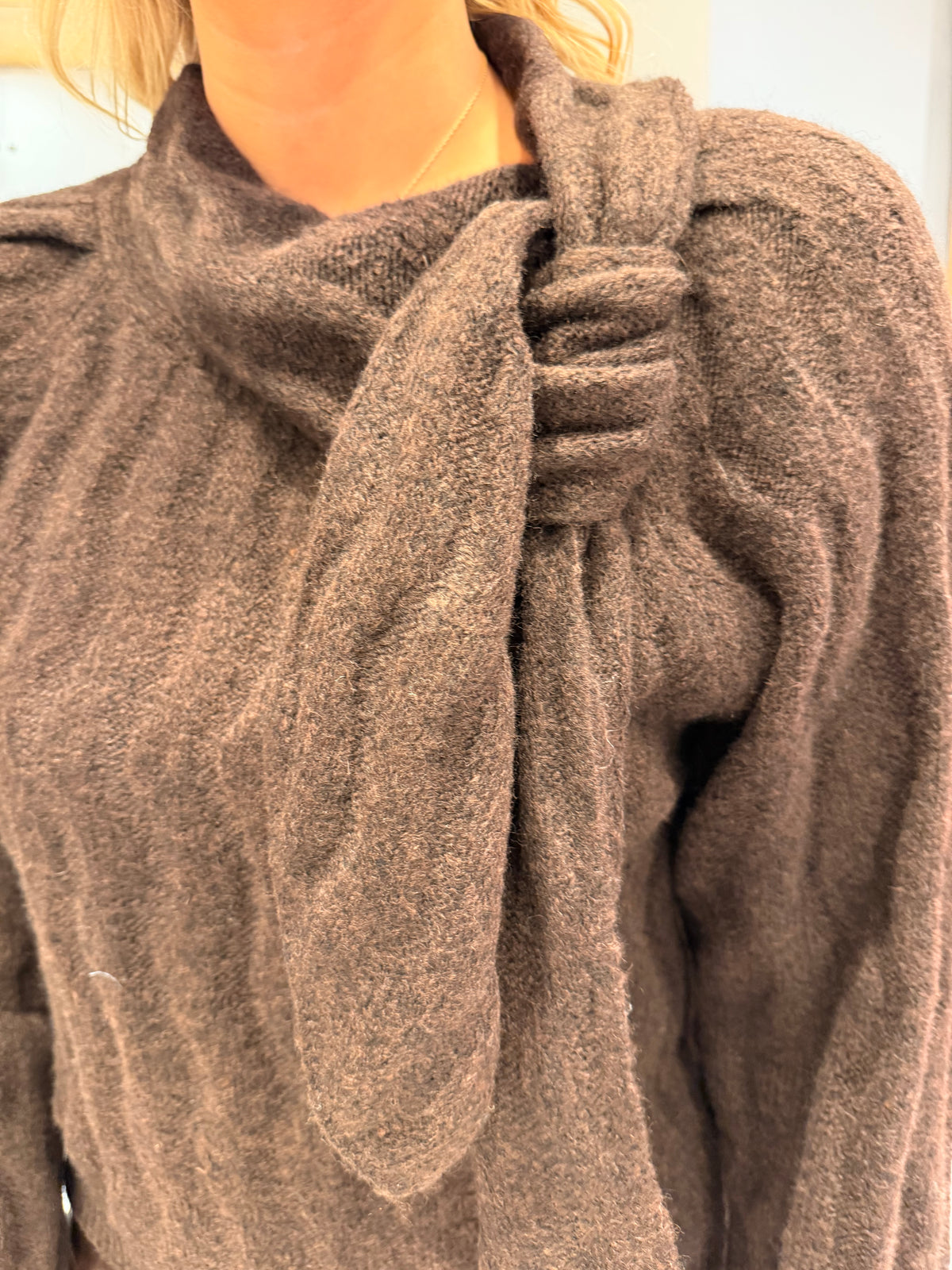 Soaked Chocolate Knit Jumper