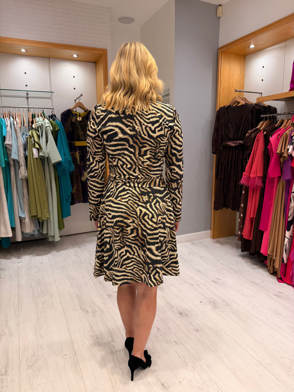 K Design Tiger Print Dress