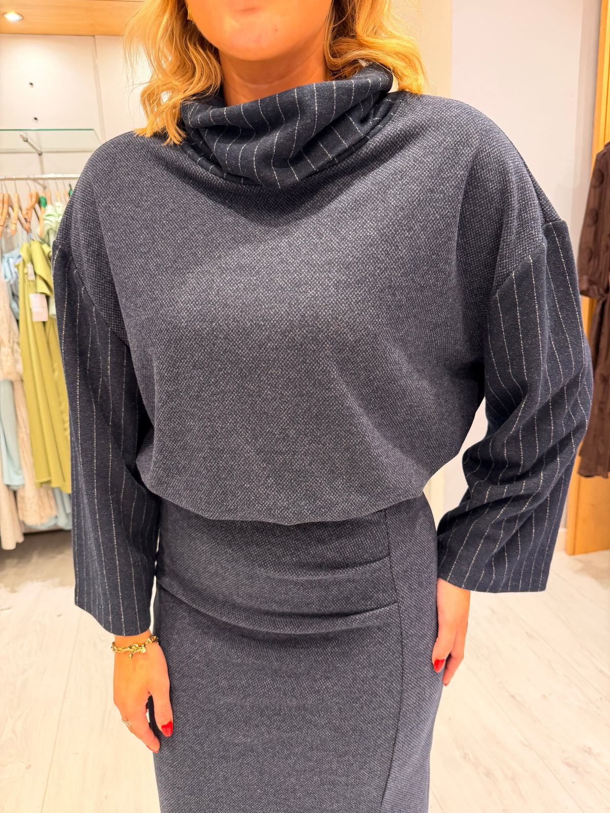 K Design Navy Knit Dress