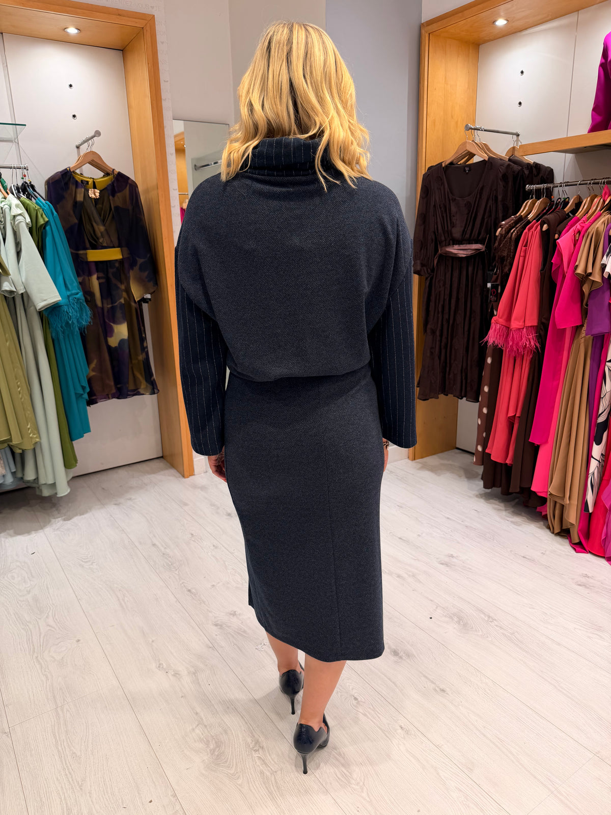 K Design Navy Knit Dress