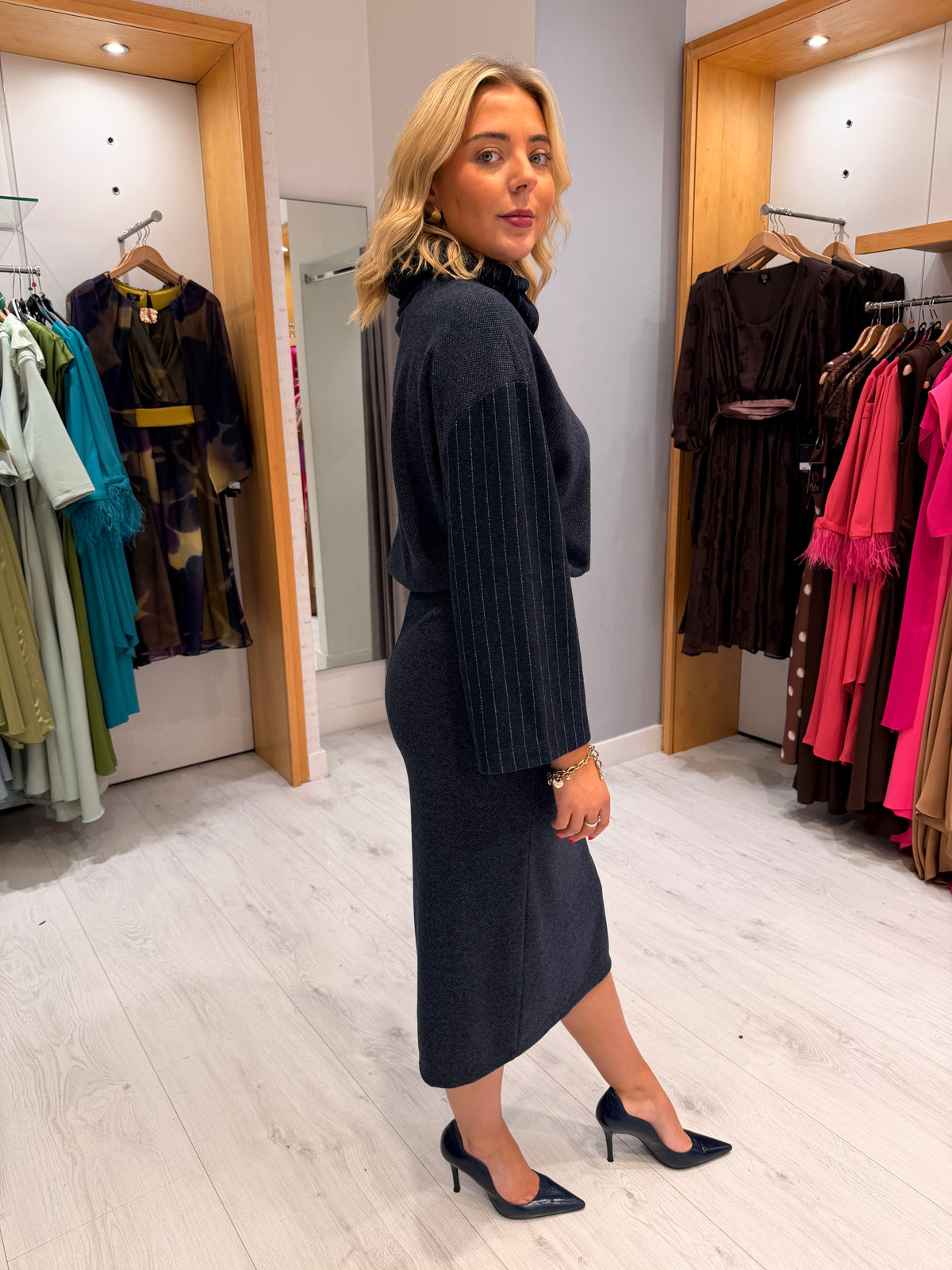 K Design Navy Knit Dress