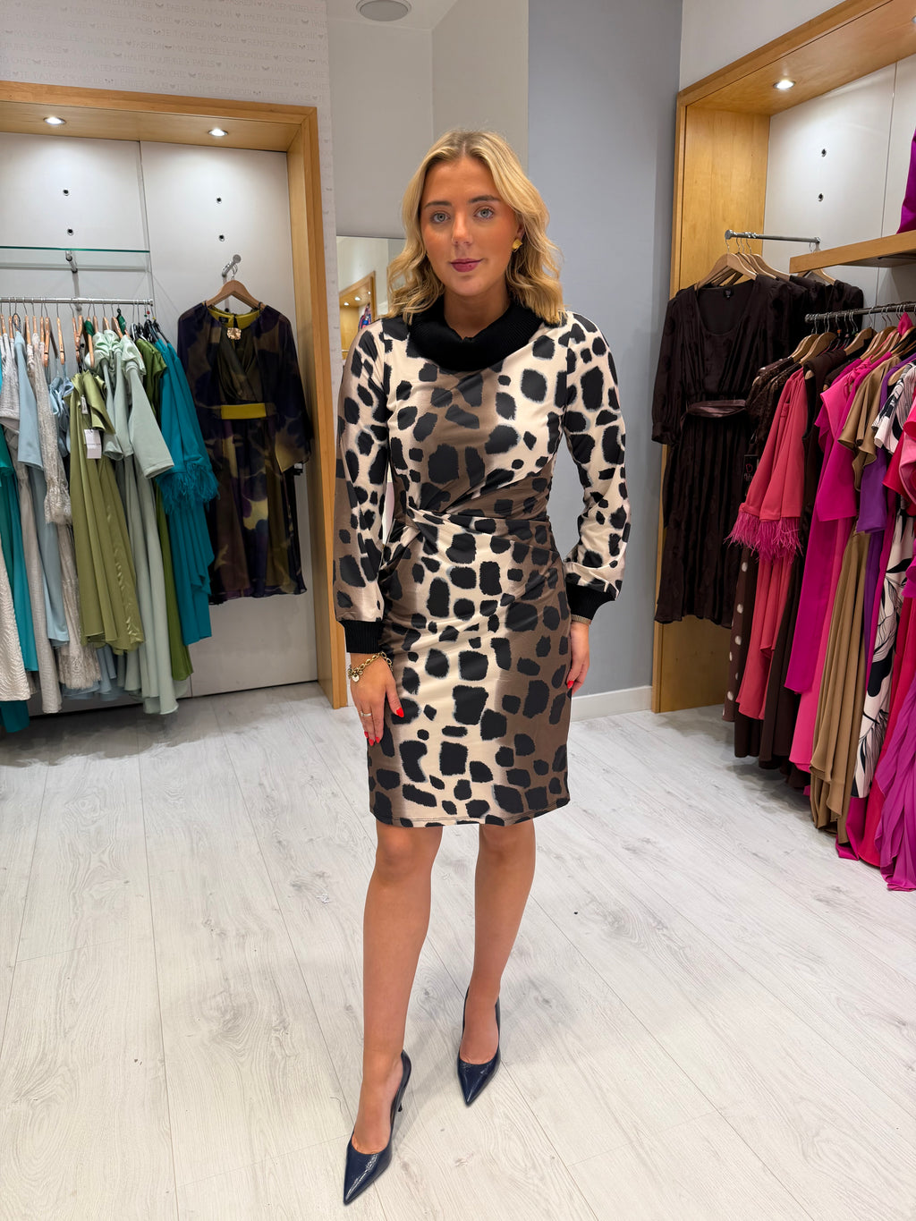 K Design Animal Print Dress