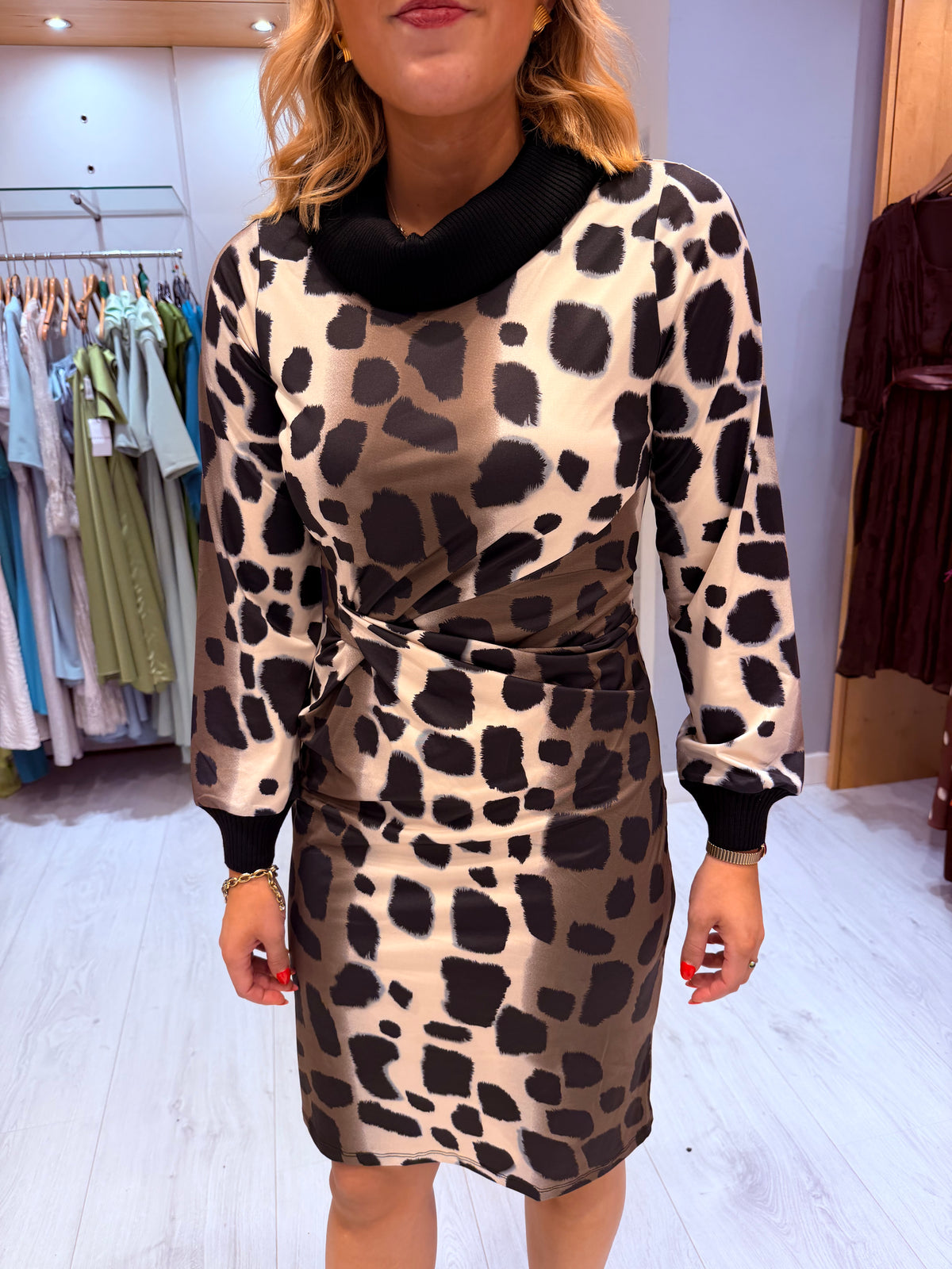 K Design Animal Print Dress