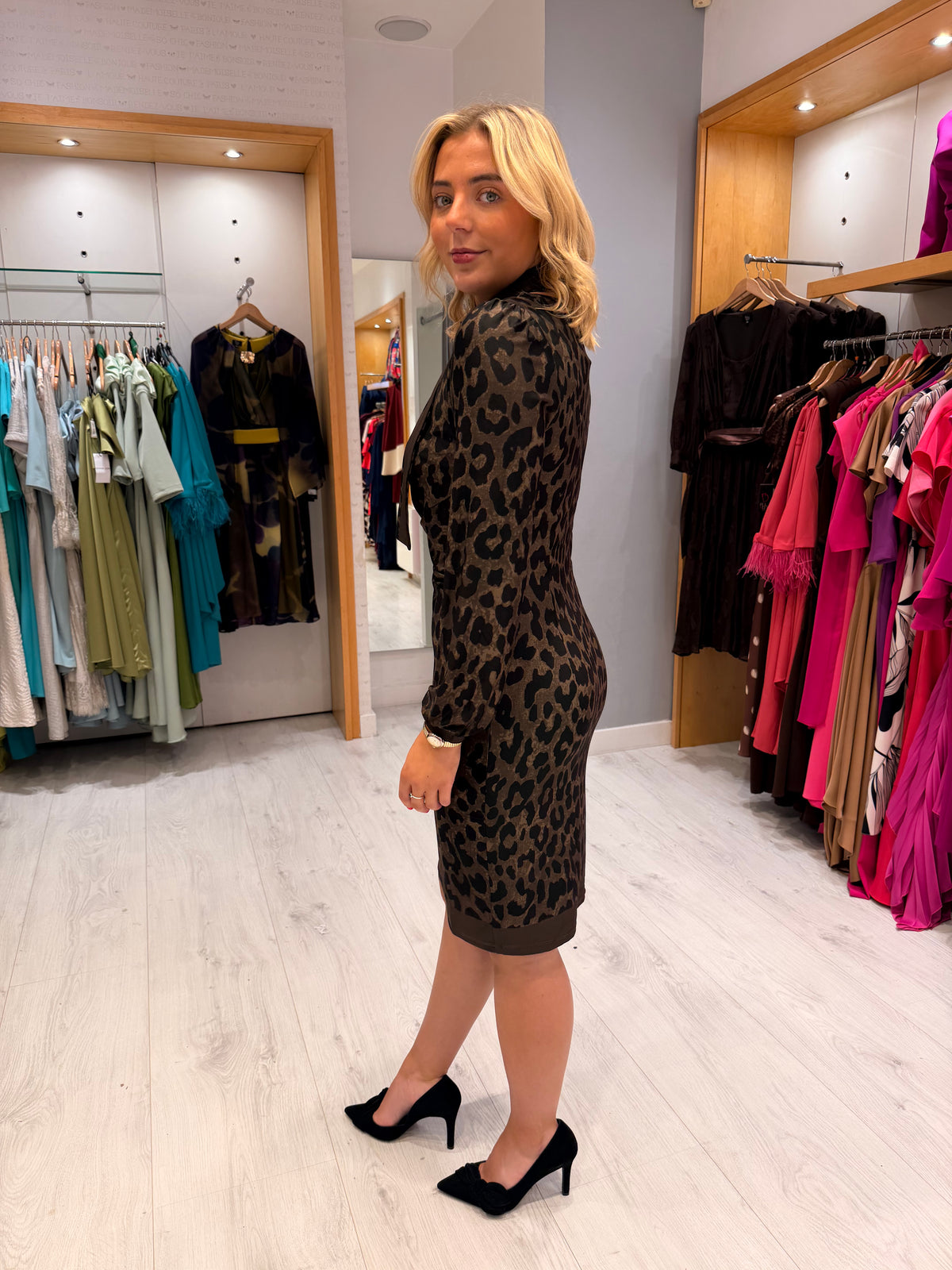 K Design Animal Print Dress