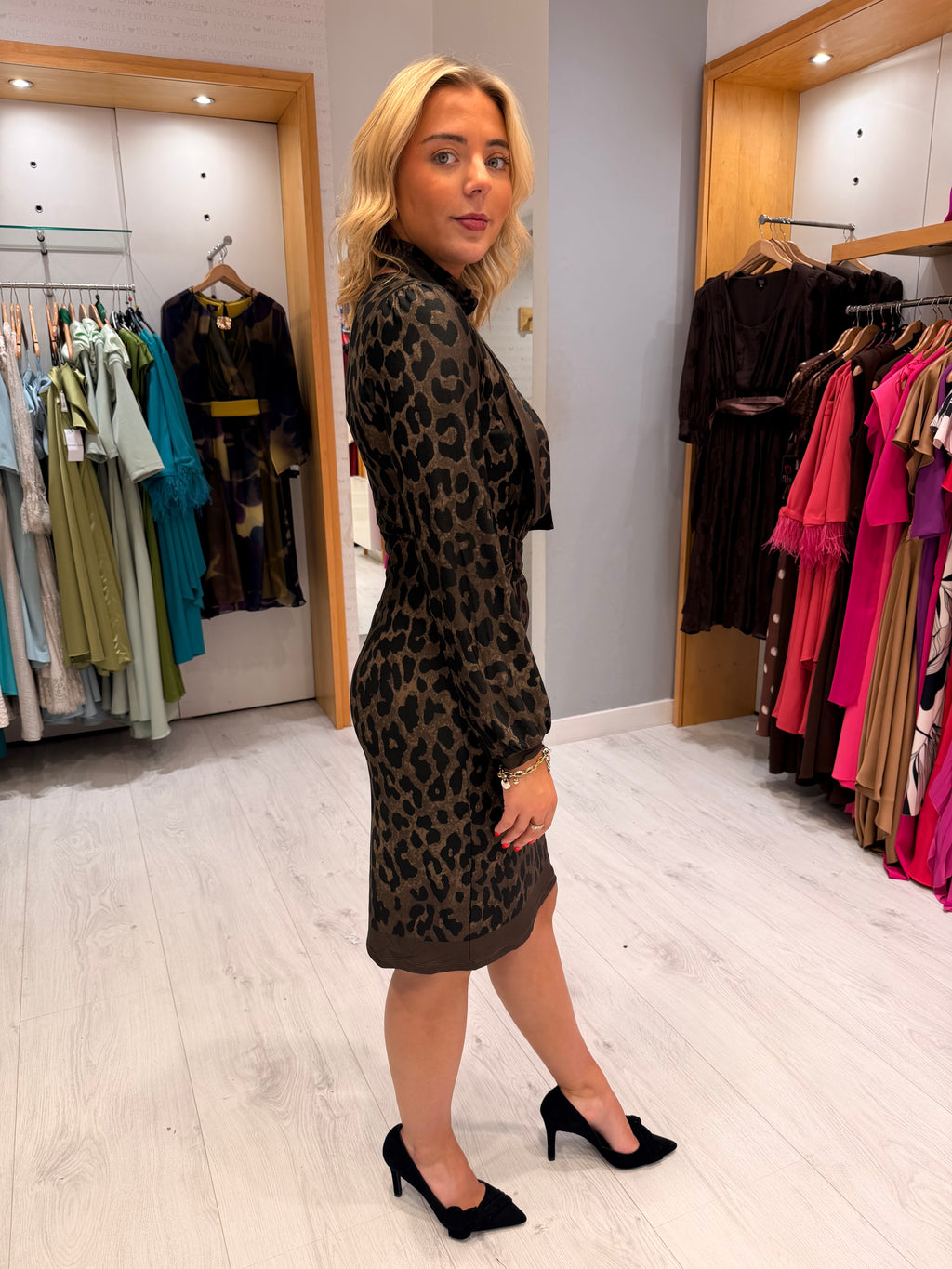 K Design Animal Print Dress