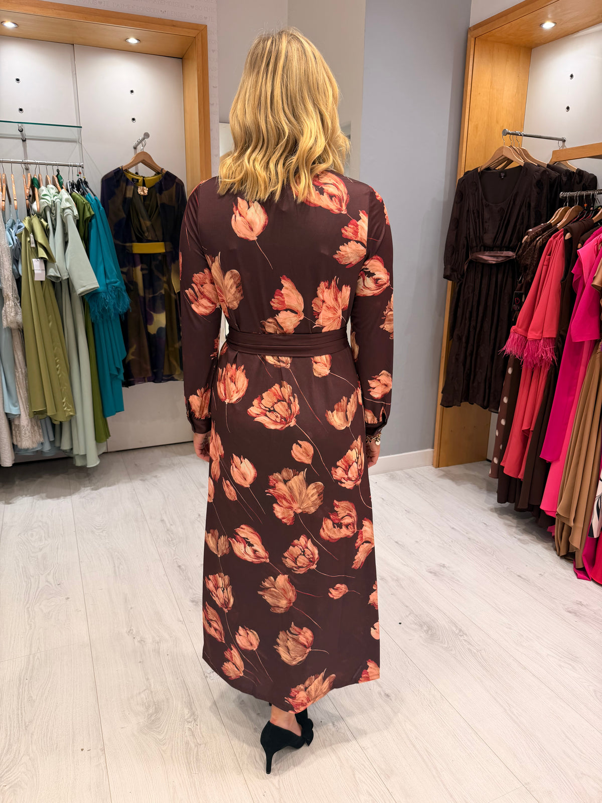 K Design Floral Midi Shirt Dress