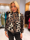 K Design Animal Print Blouse