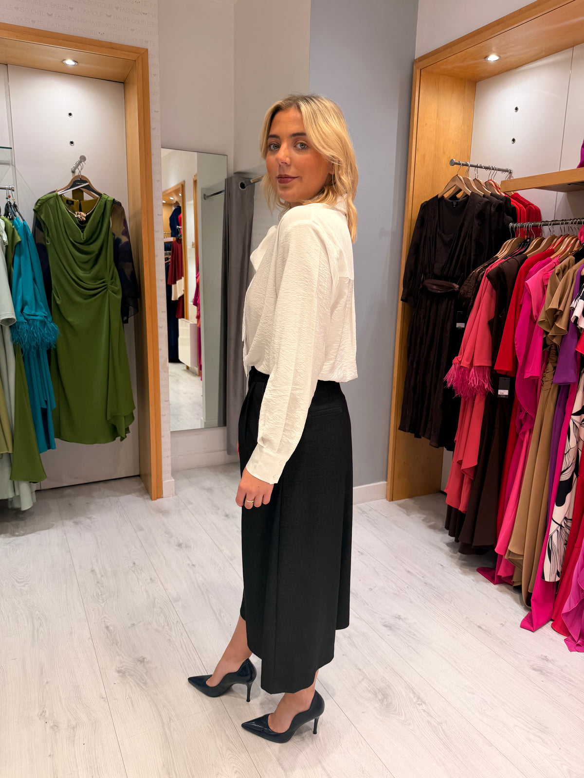 Kaffe White Bow Blouse