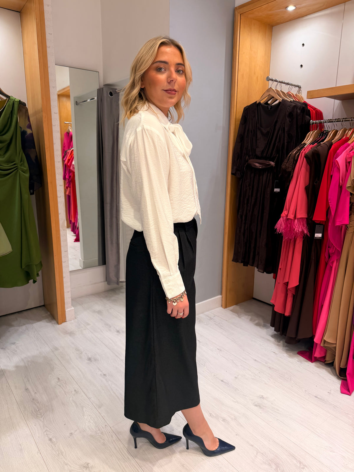 Kaffe Charcoal Wide-Leg Culottes