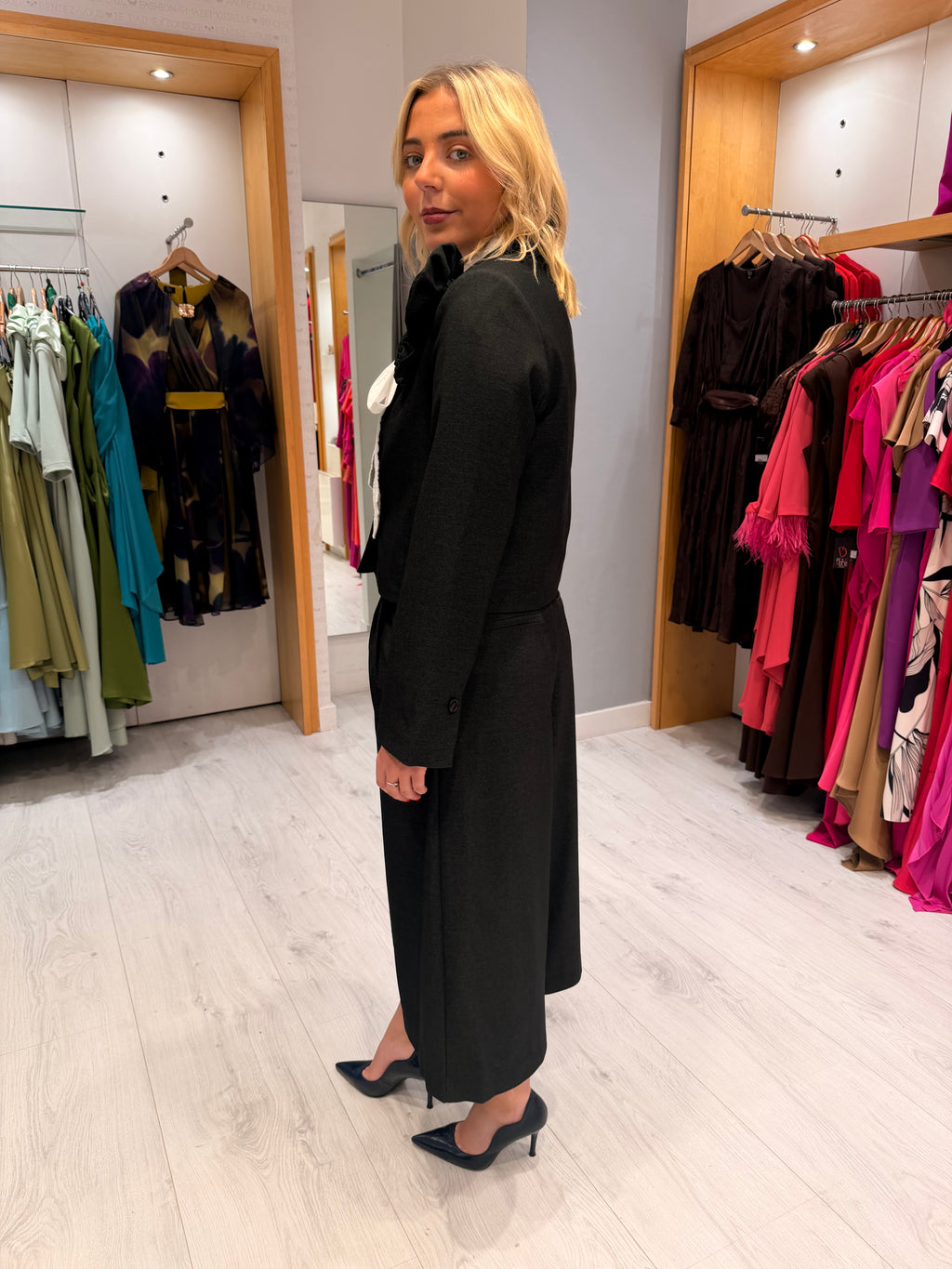 Kaffe Charcoal Wide-Leg Culottes