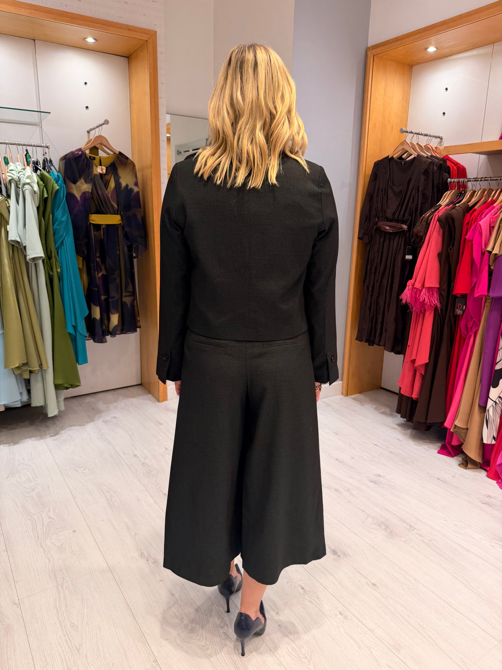 Kaffe Charcoal Wide-Leg Culottes