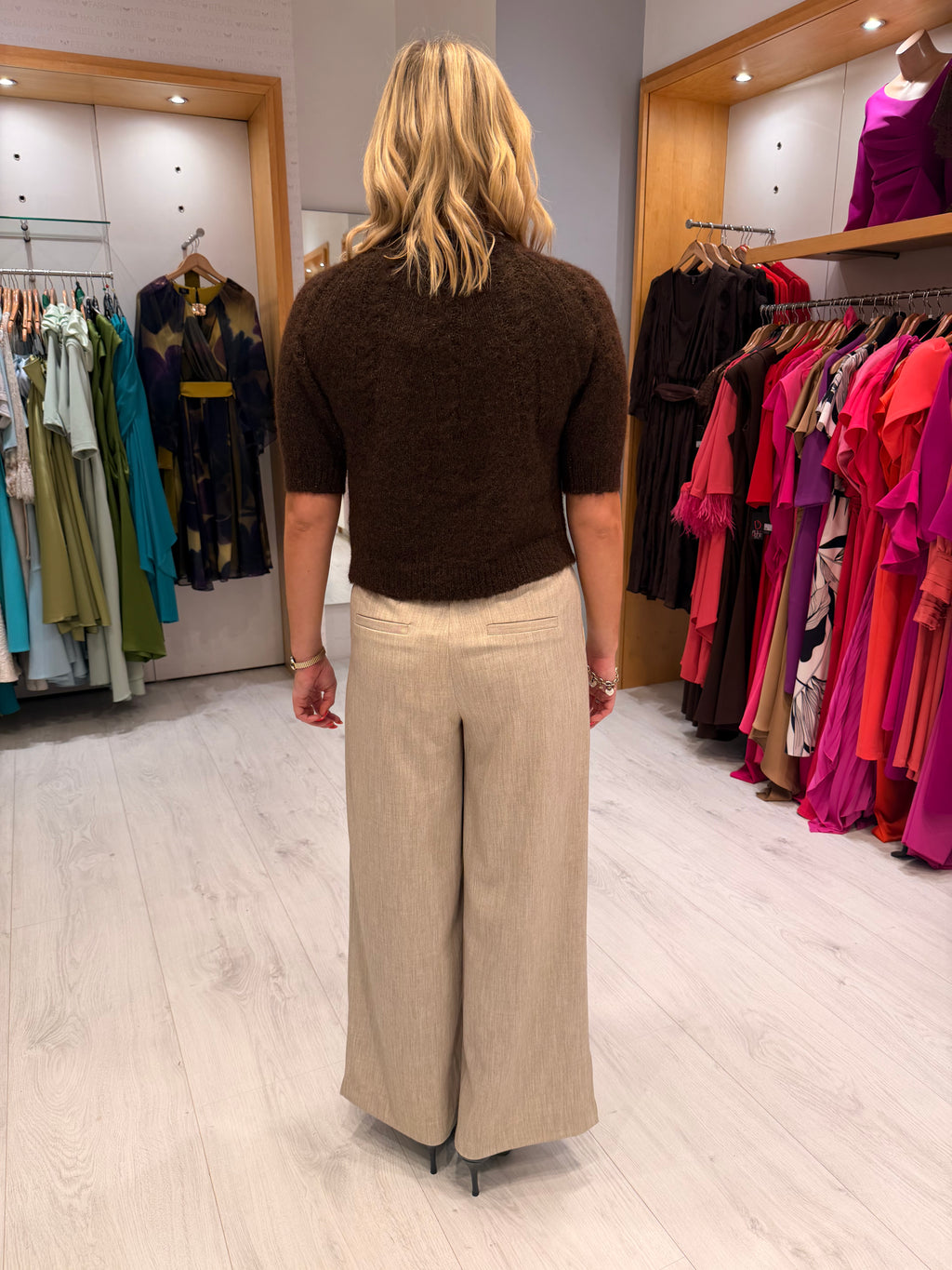 Kaffe  Chocolate Brown Button-Front Cardigan
