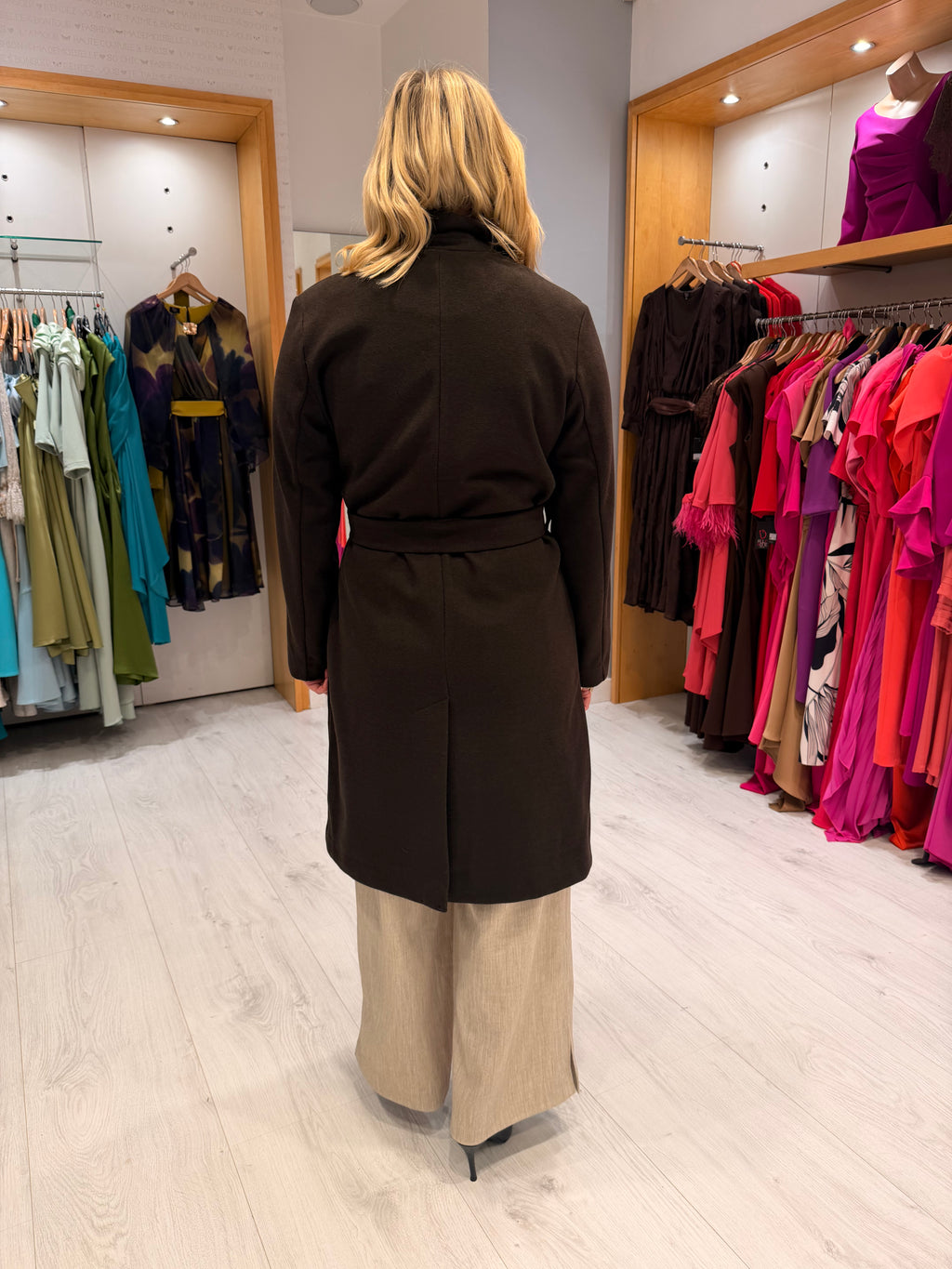 Kaffe Chocolate Brown Belted Coat