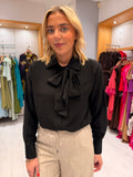 Kaffe Black Bow Blouse