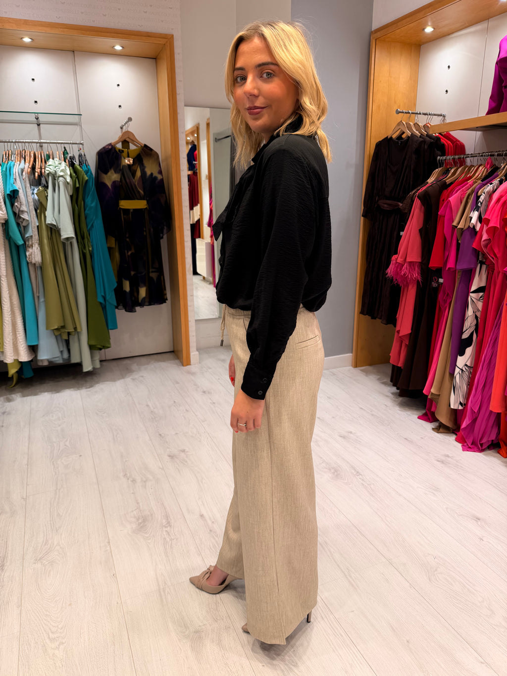 Kaffe Black Bow Blouse