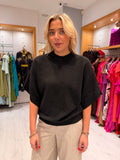 Kaffe Black Short-Sleeve Knit Top