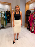 Soaked Cream Faux Fur Midi Skirt