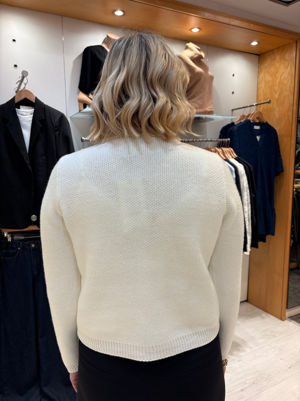 Kaffe Cream Knit Cardigan