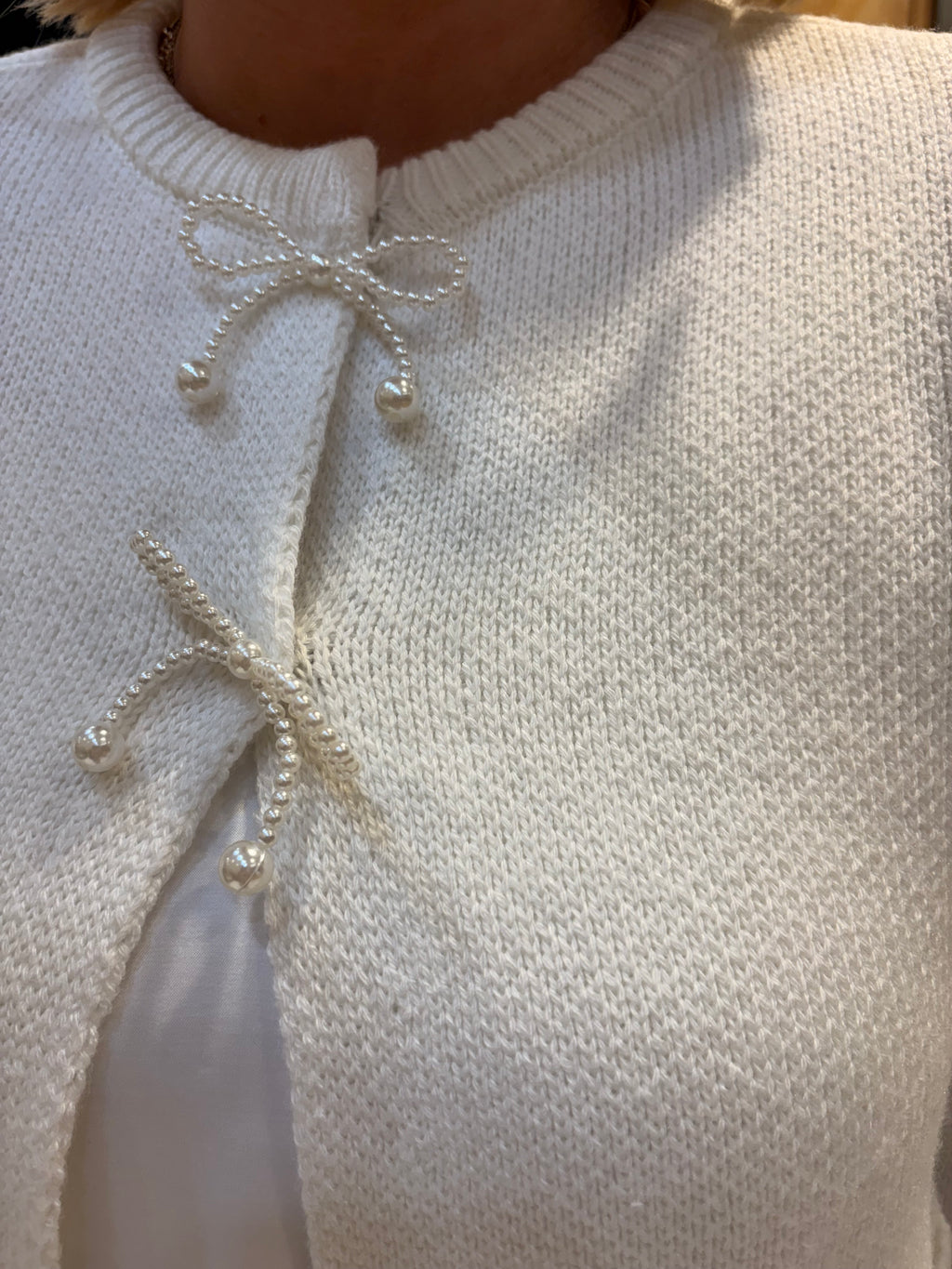 Kaffe Cream Knit Cardigan