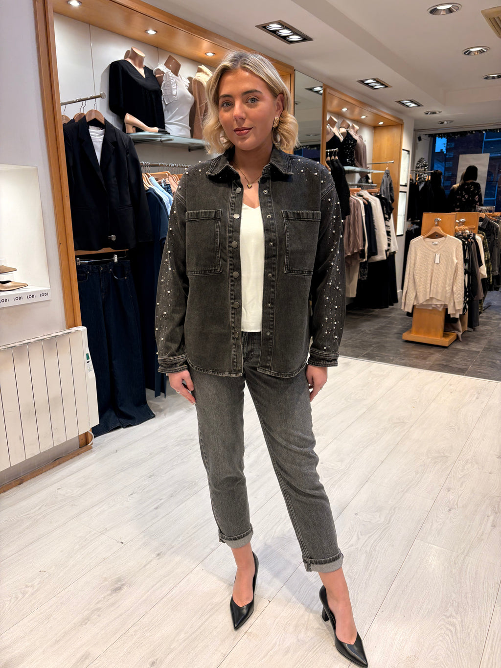 My Essential Wardrobe Dark Grey Mommy Jeans