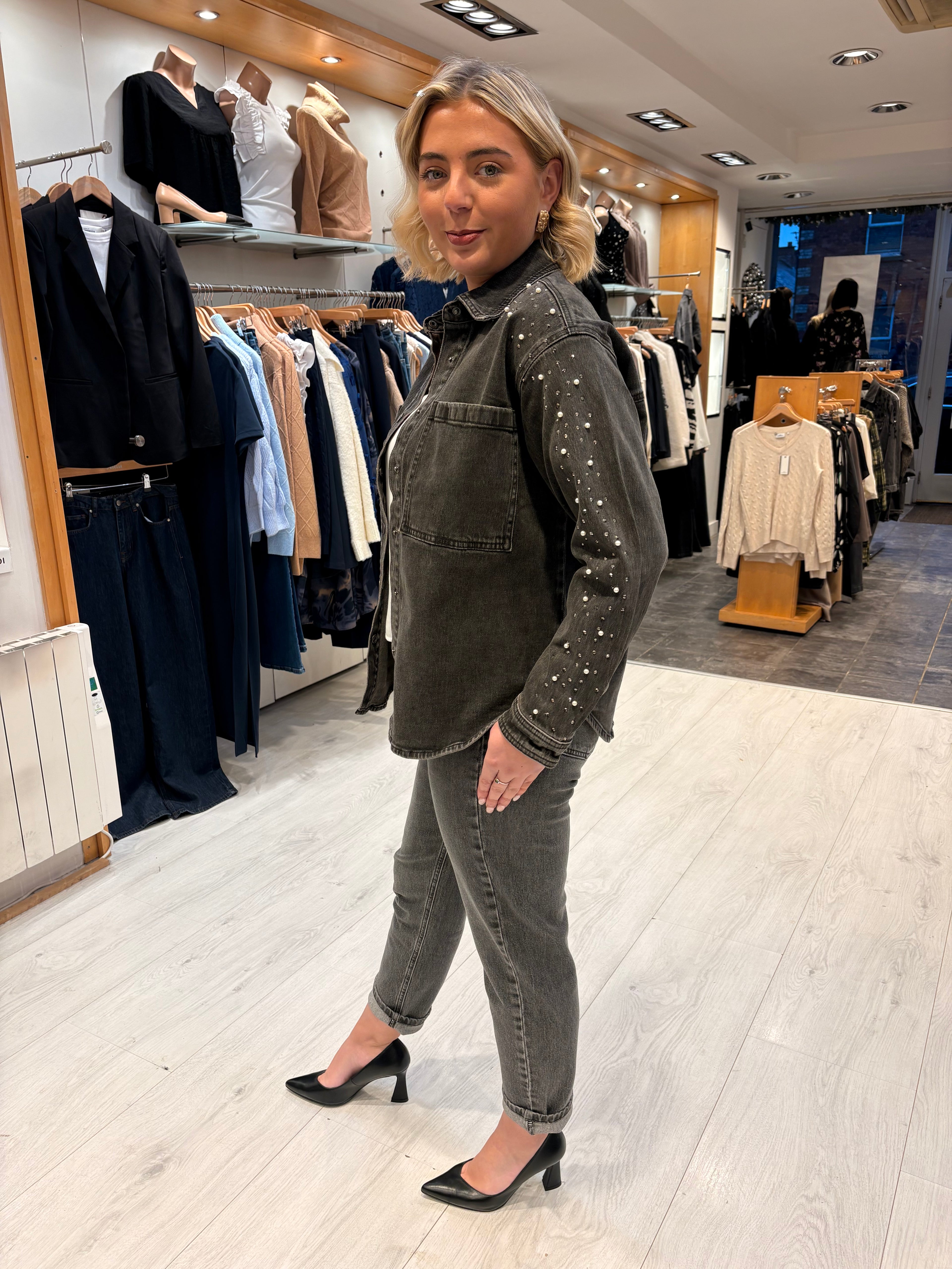 My Essential Wardrobe Dark Grey Mommy Jeans