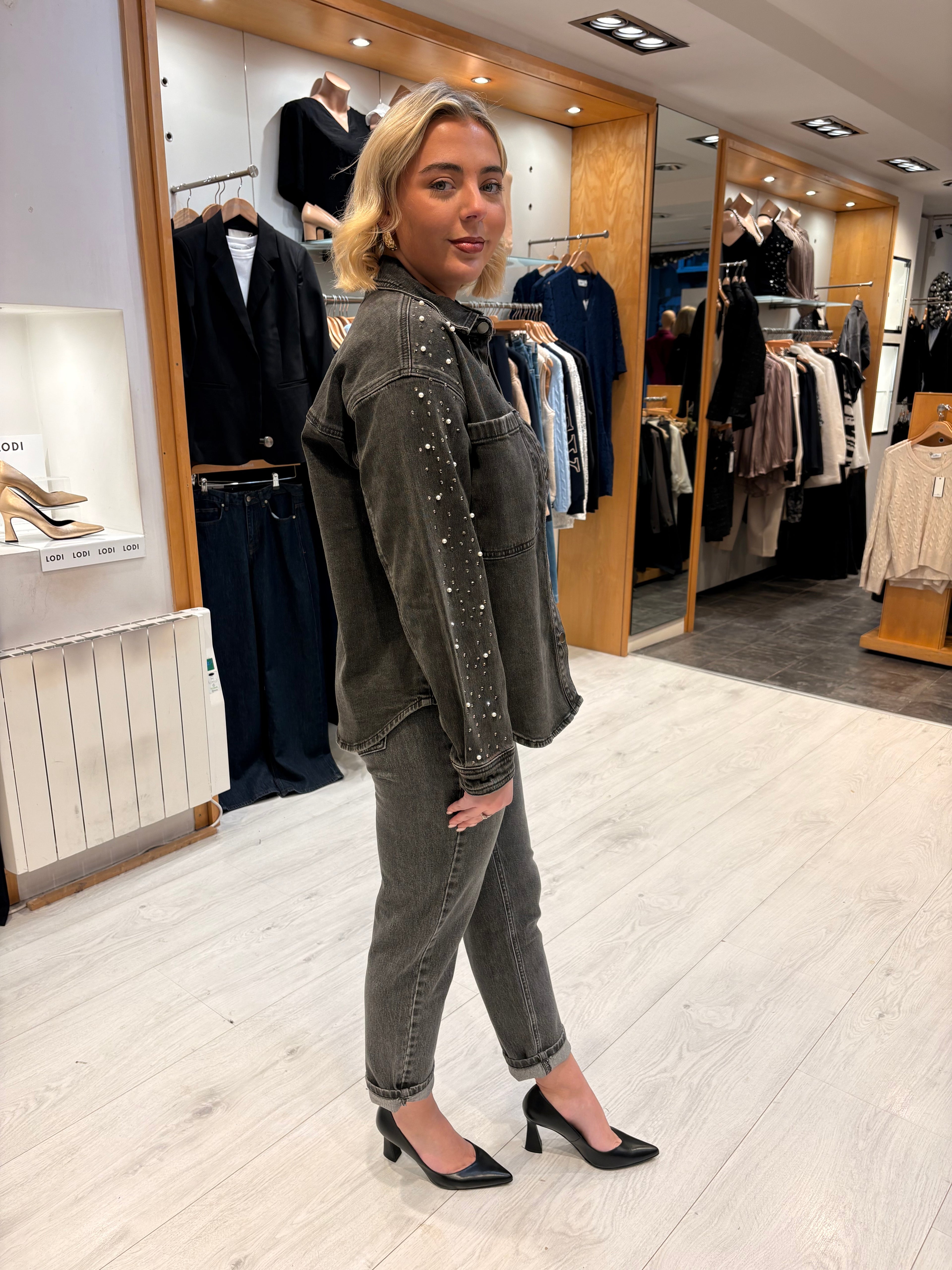 My Essential Wardrobe Dark Grey Mommy Jeans