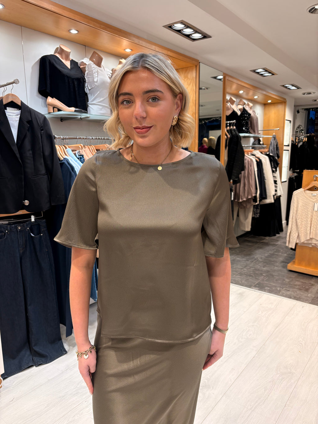 Kaffe Khaki Skirt