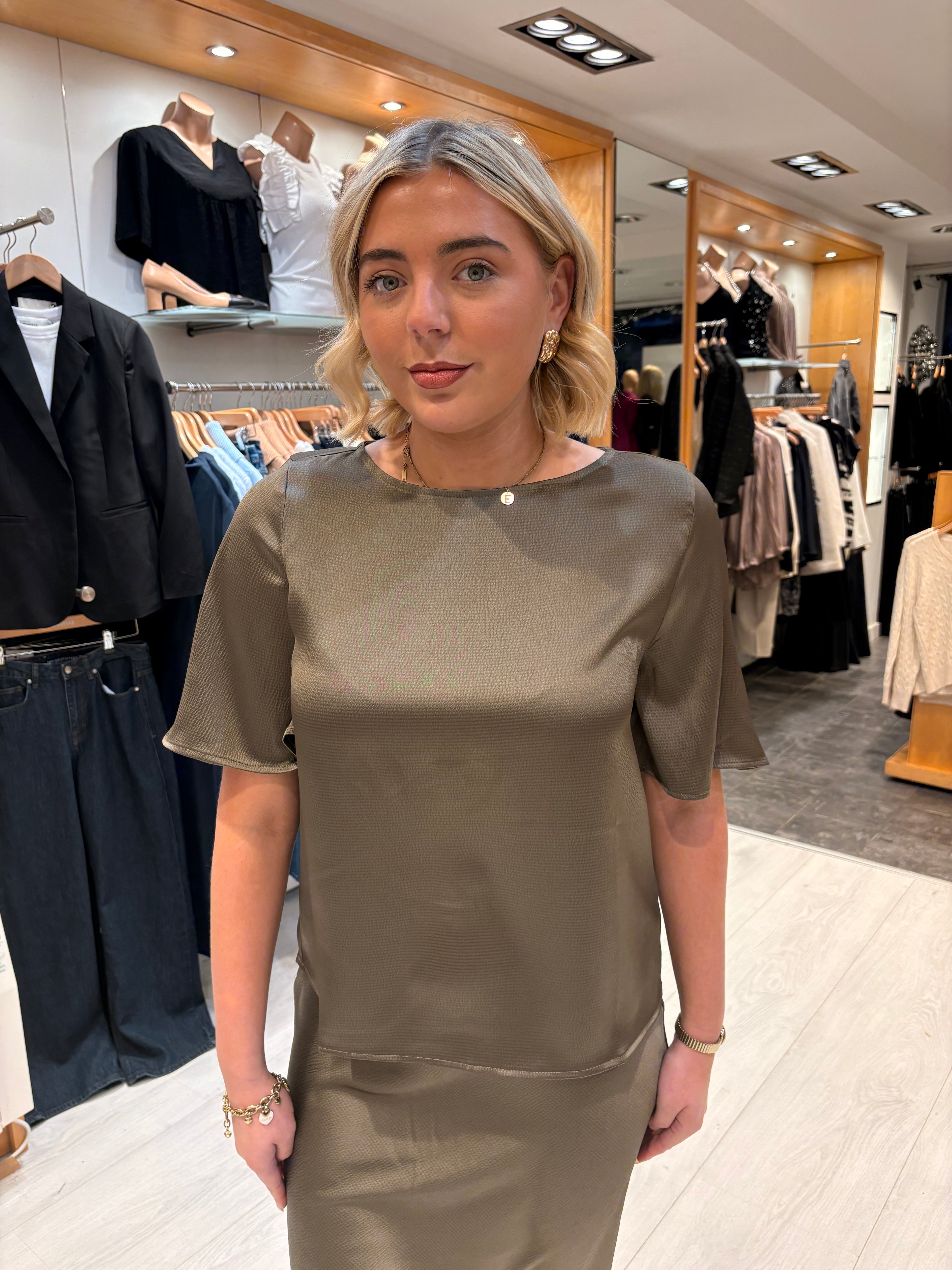 Kaffe Khaki Skirt