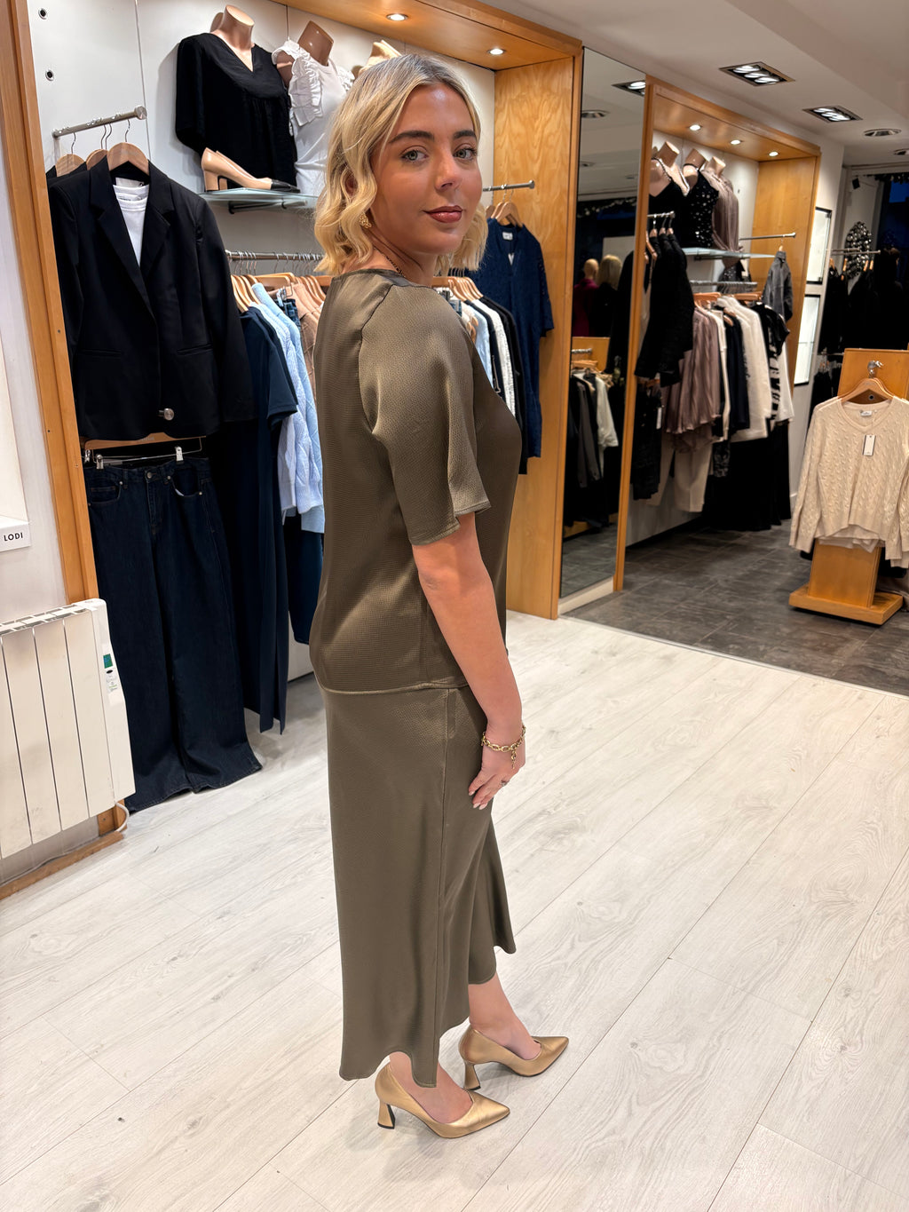 Kaffe Khaki Skirt