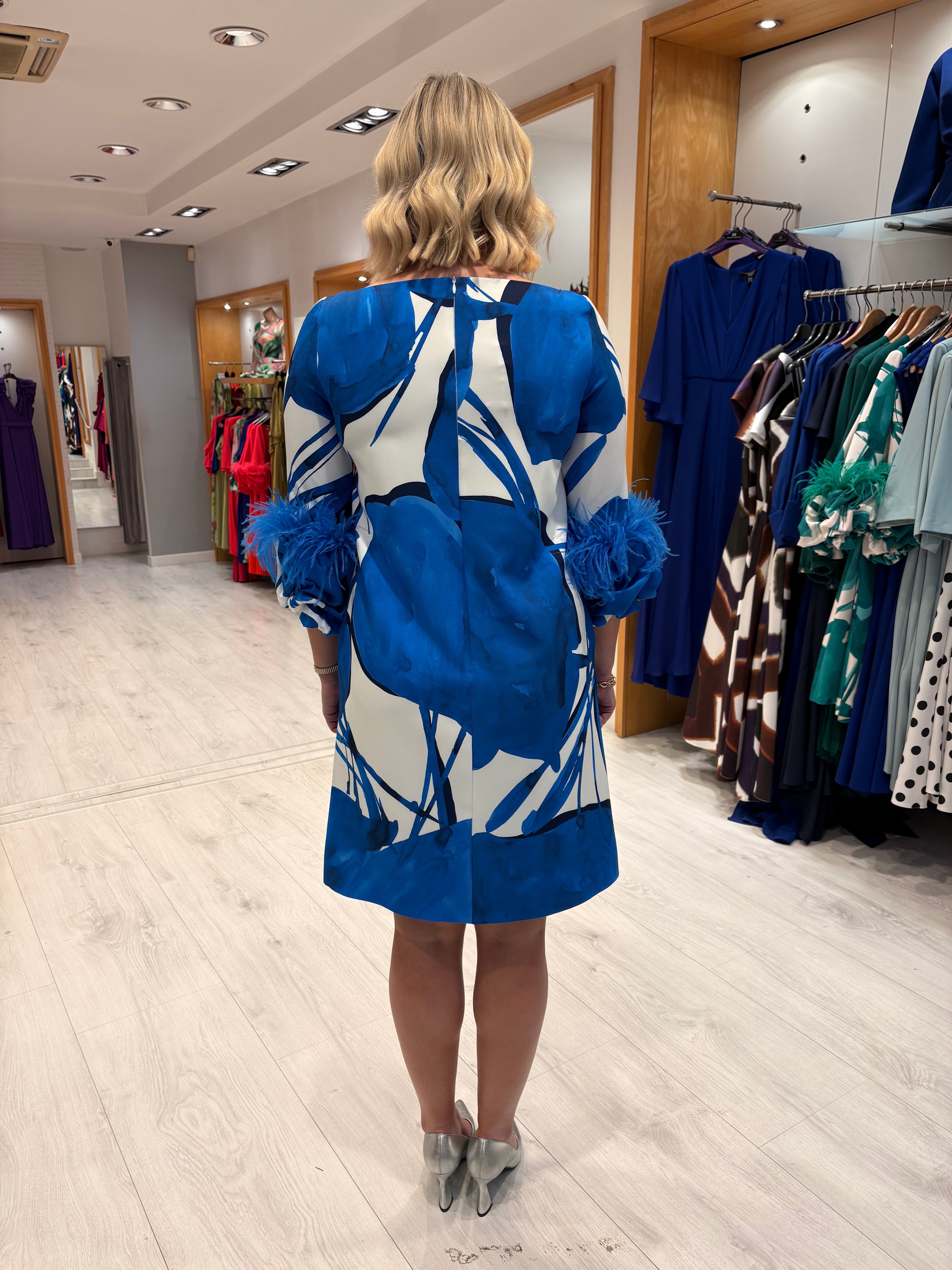 Carla Ruiz Blue Printed Dress
