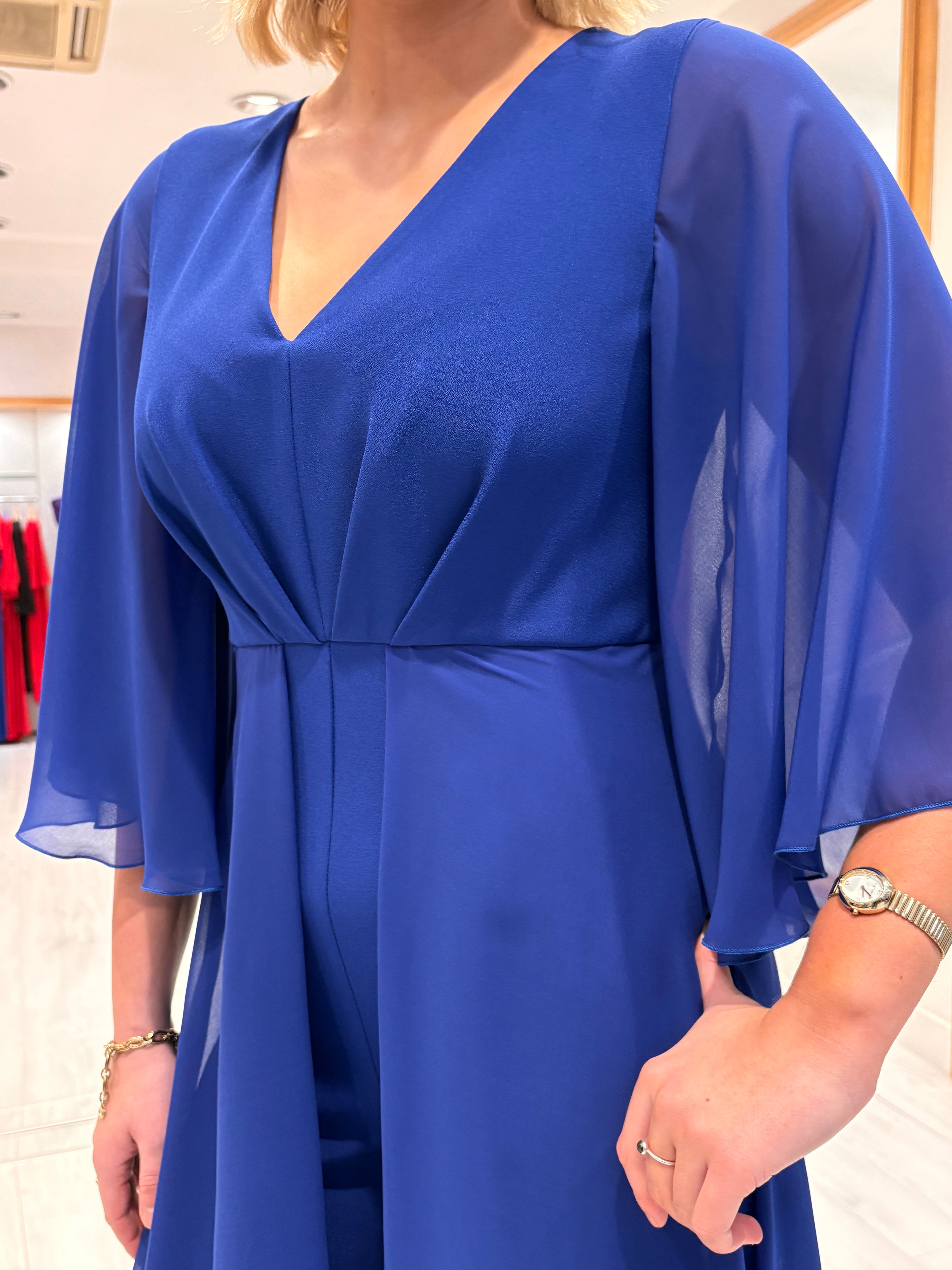 Moncho Heredia Blue Flare Jumpsuit