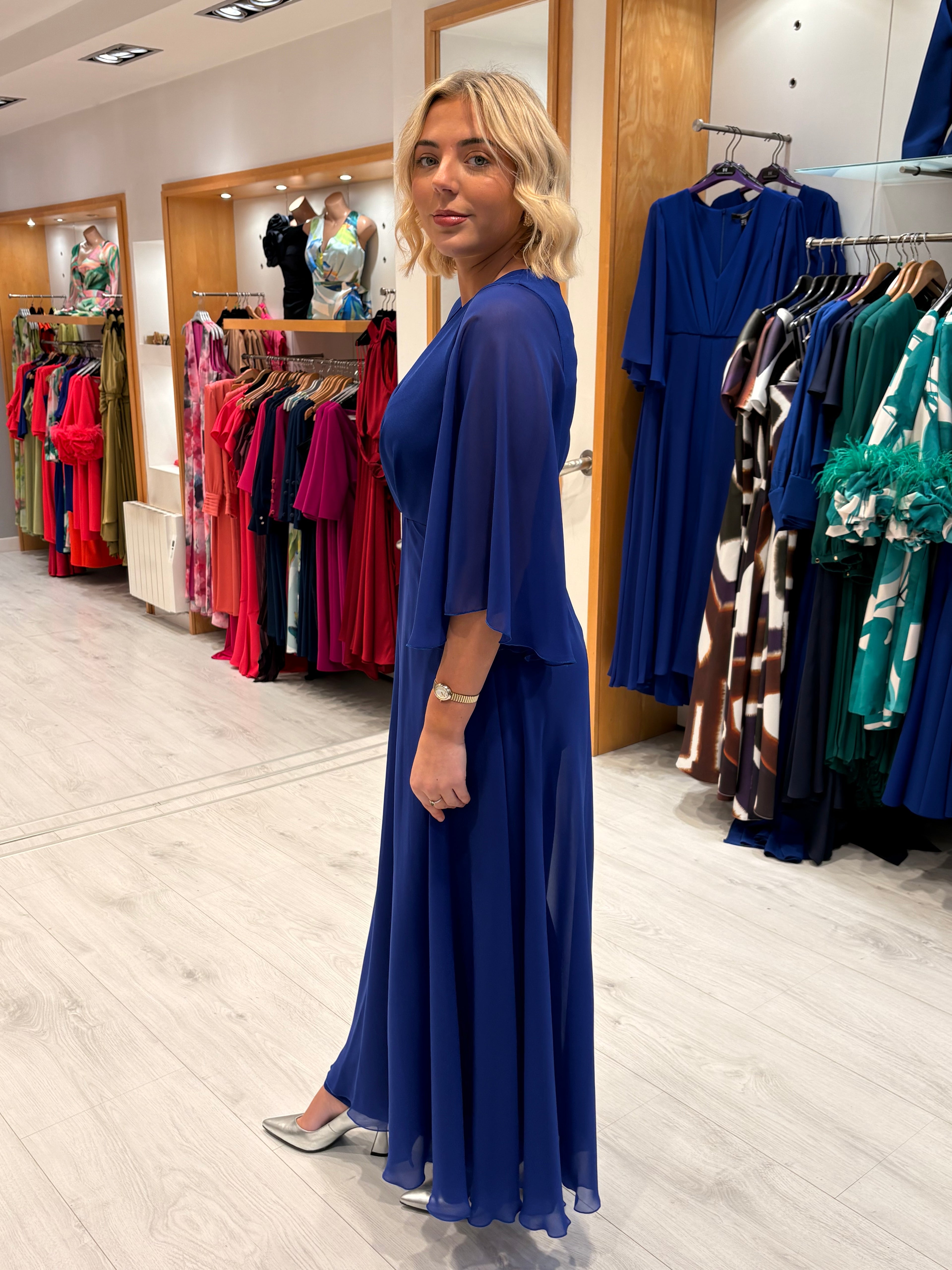 Moncho Heredia Blue Flare Jumpsuit