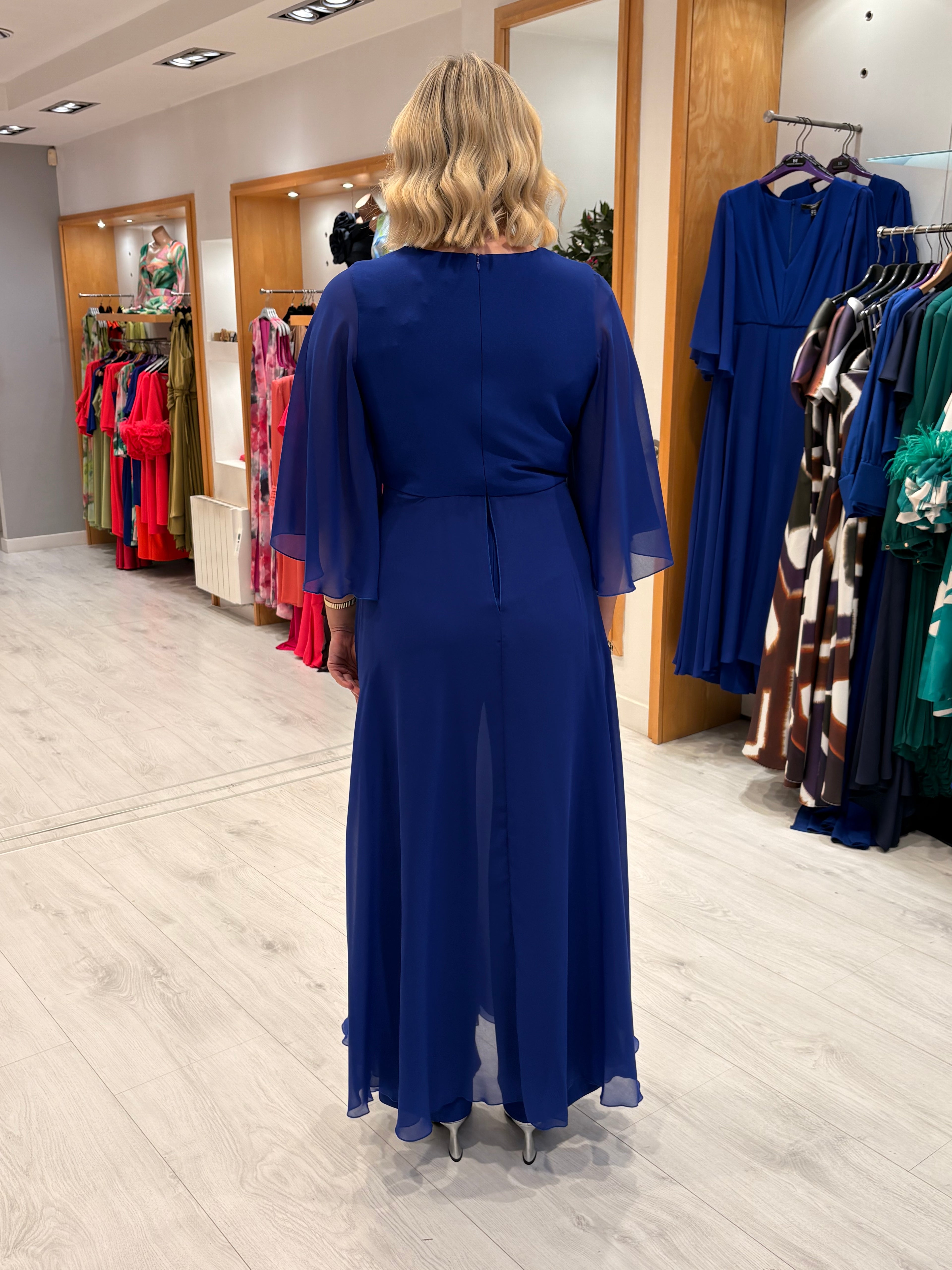 Moncho Heredia Blue Flare Jumpsuit