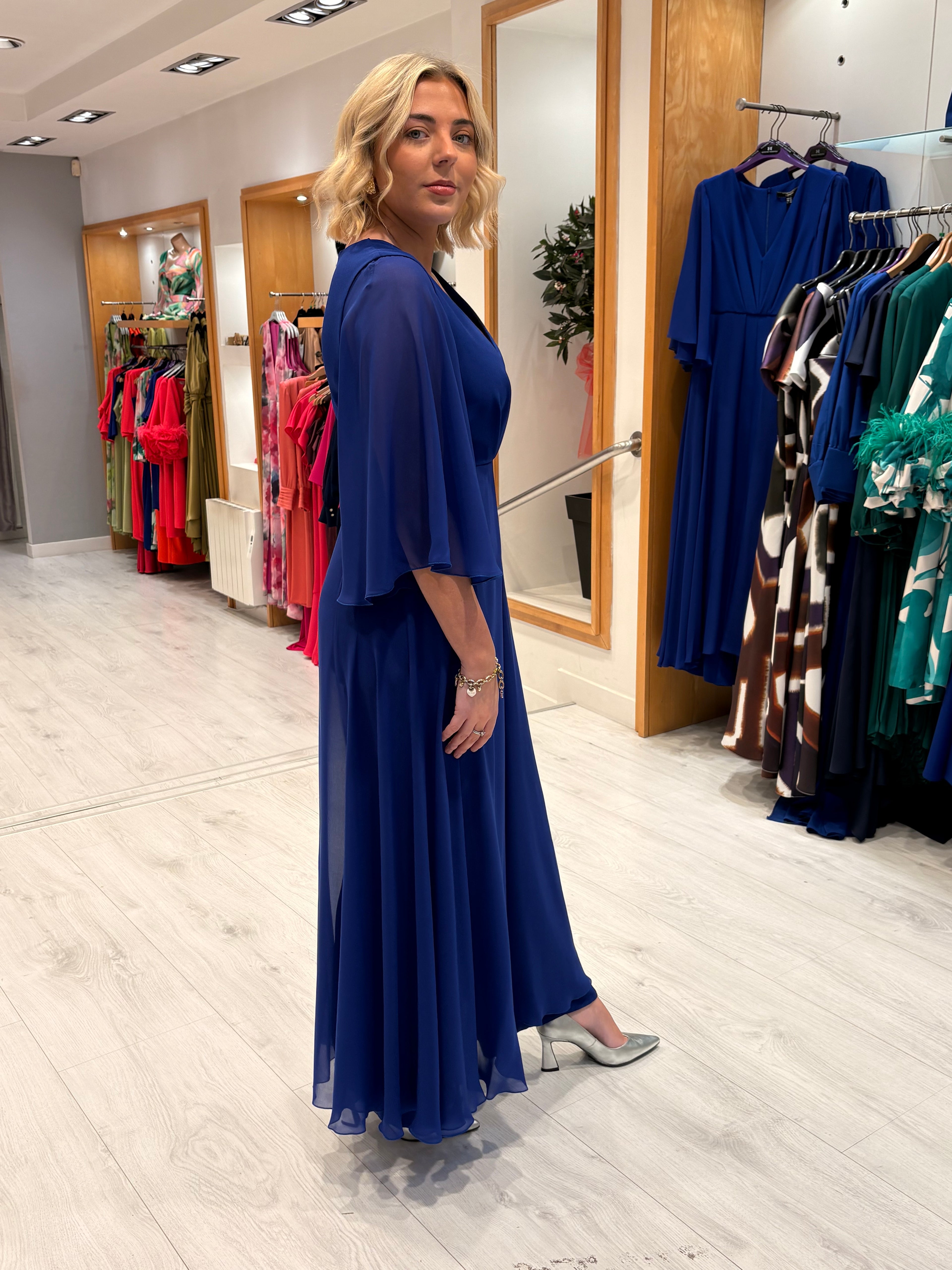 Moncho Heredia Blue Flare Jumpsuit