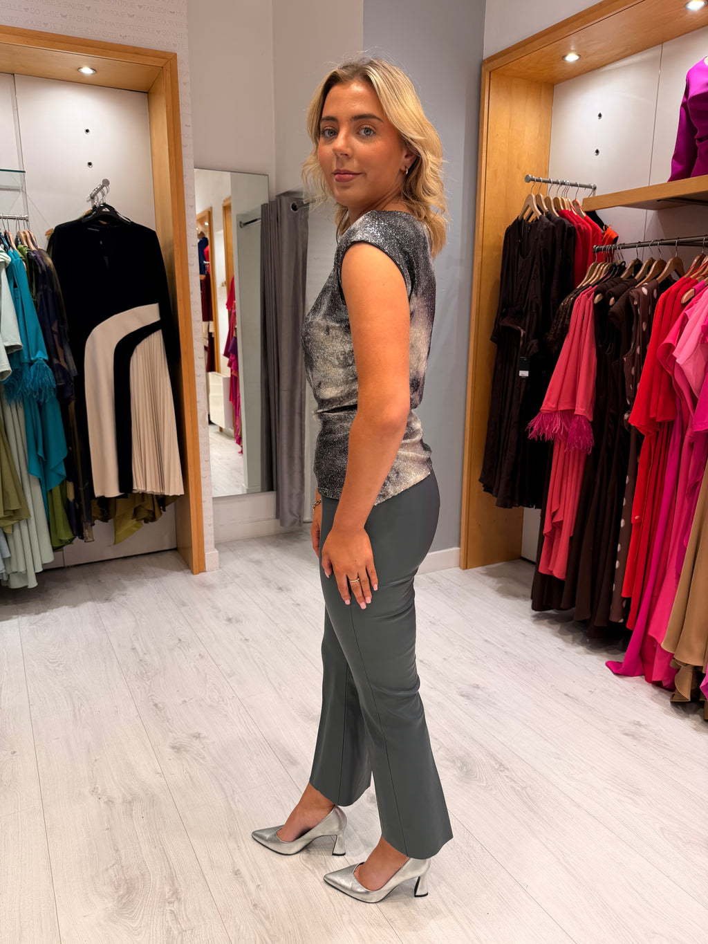 Soaked Grey Kickflare Trousers