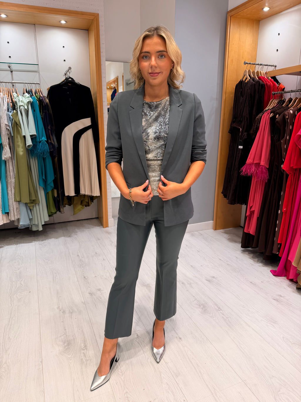 Soaked Grey Shirley Blazer