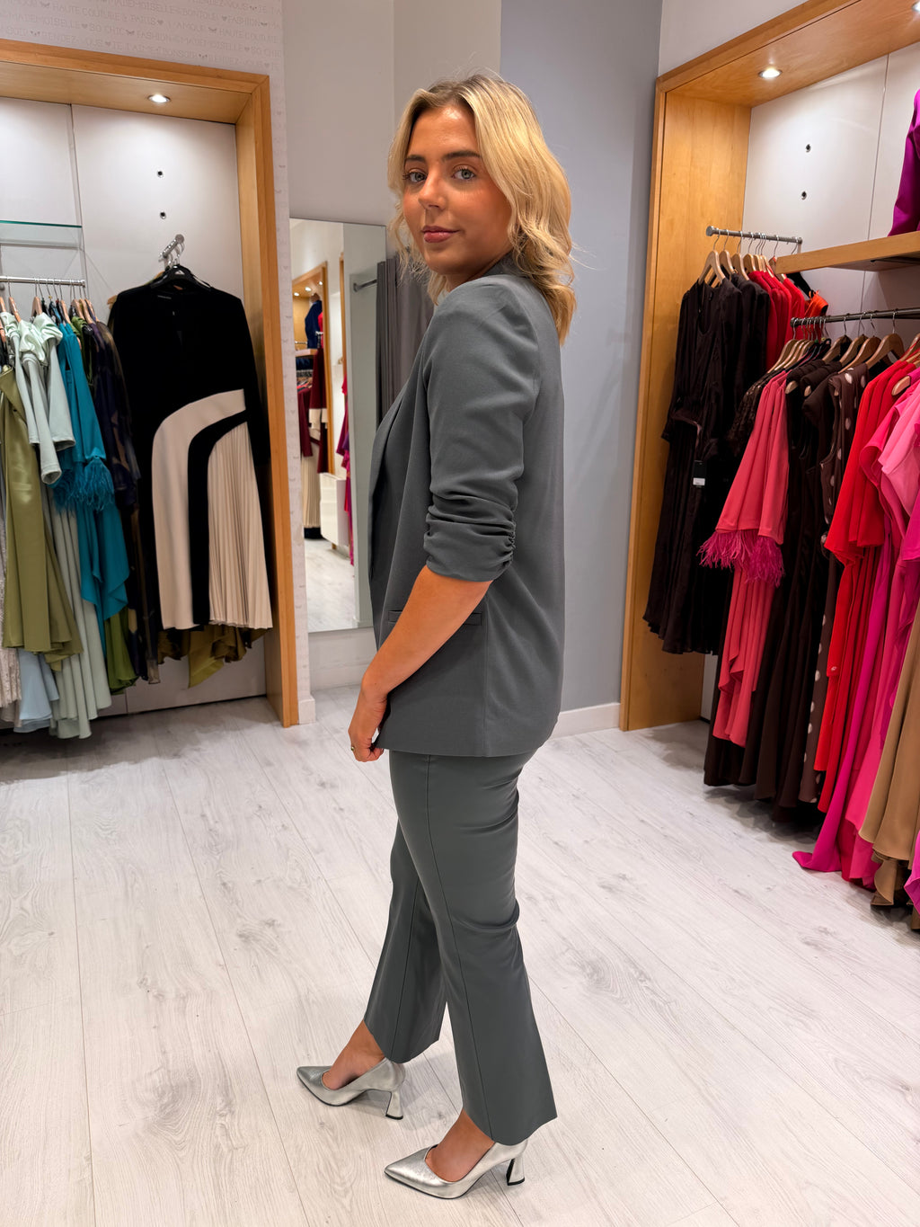 Soaked Grey Shirley Blazer