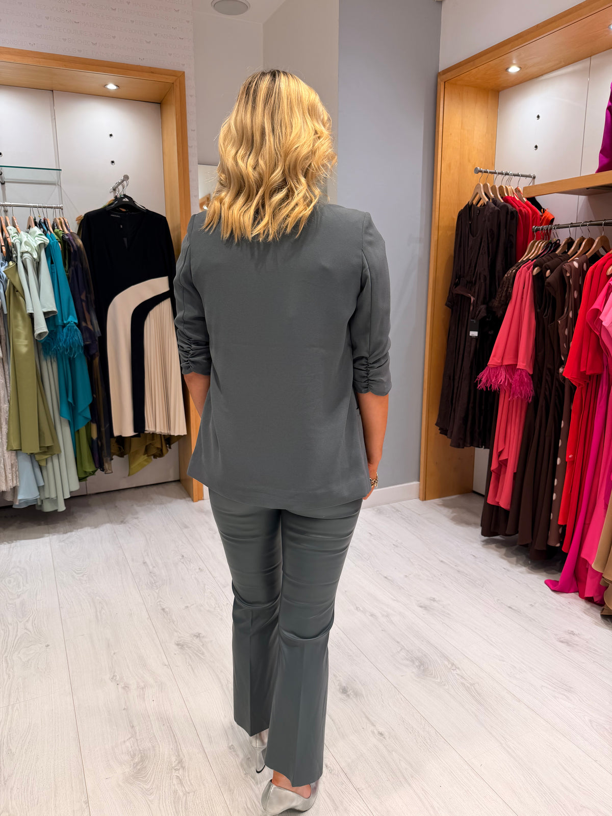 Soaked Grey Shirley Blazer