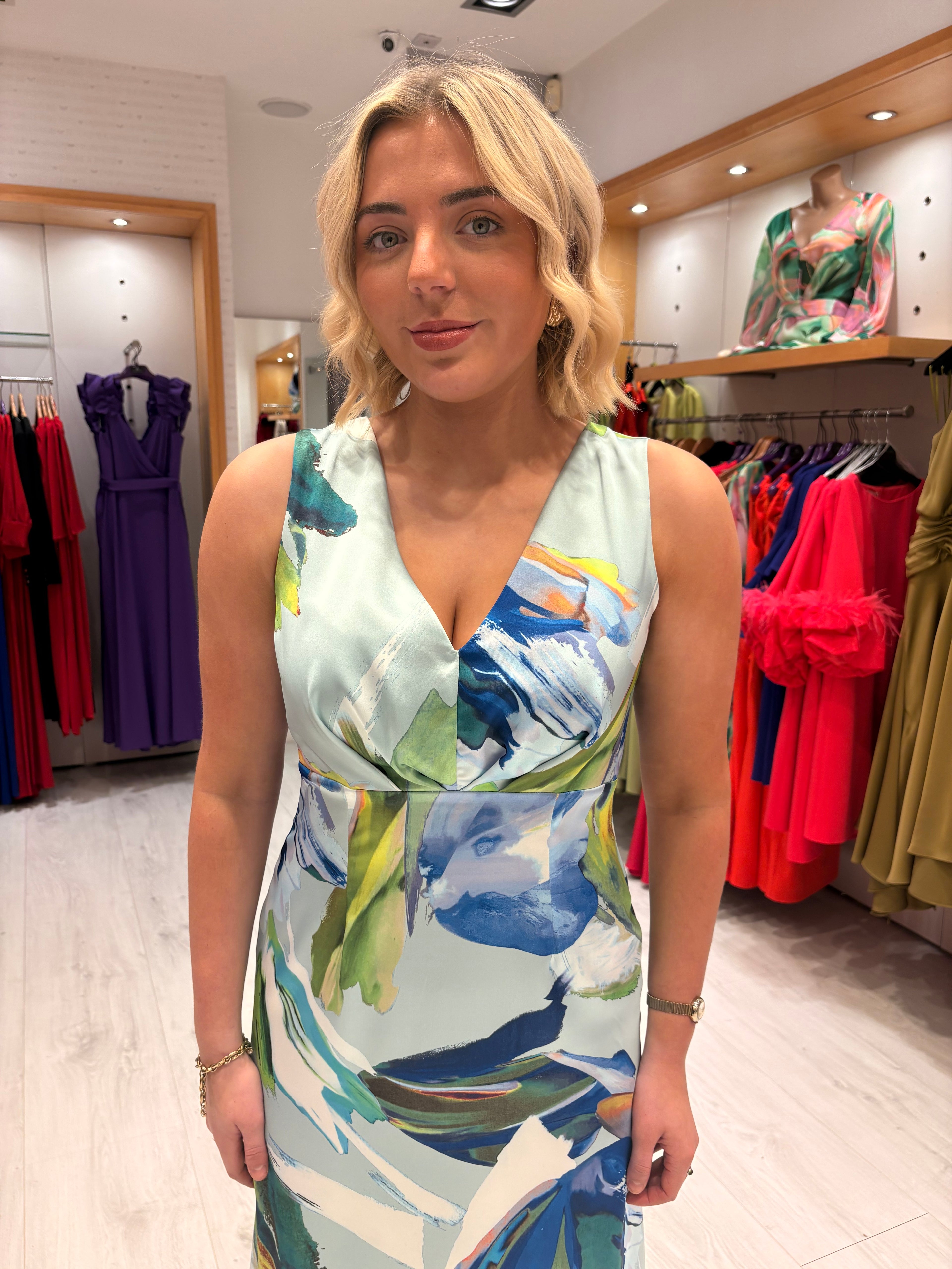 Casting Blue Floral Dress