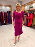 Carla Ruiz Fuchsia Ruffle Dress