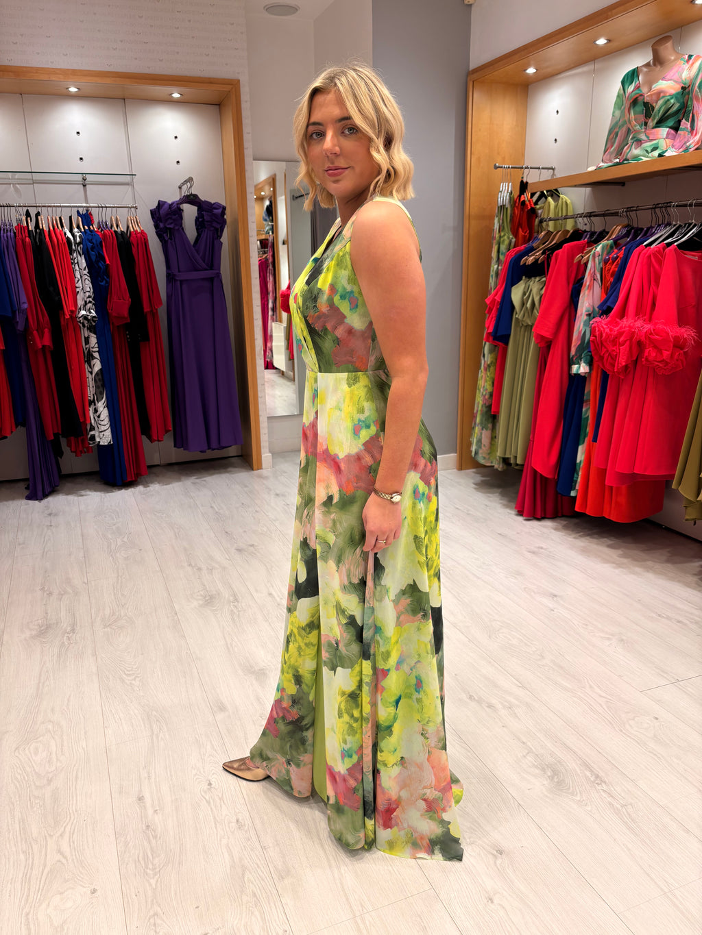 Casting Lime Floral Dress