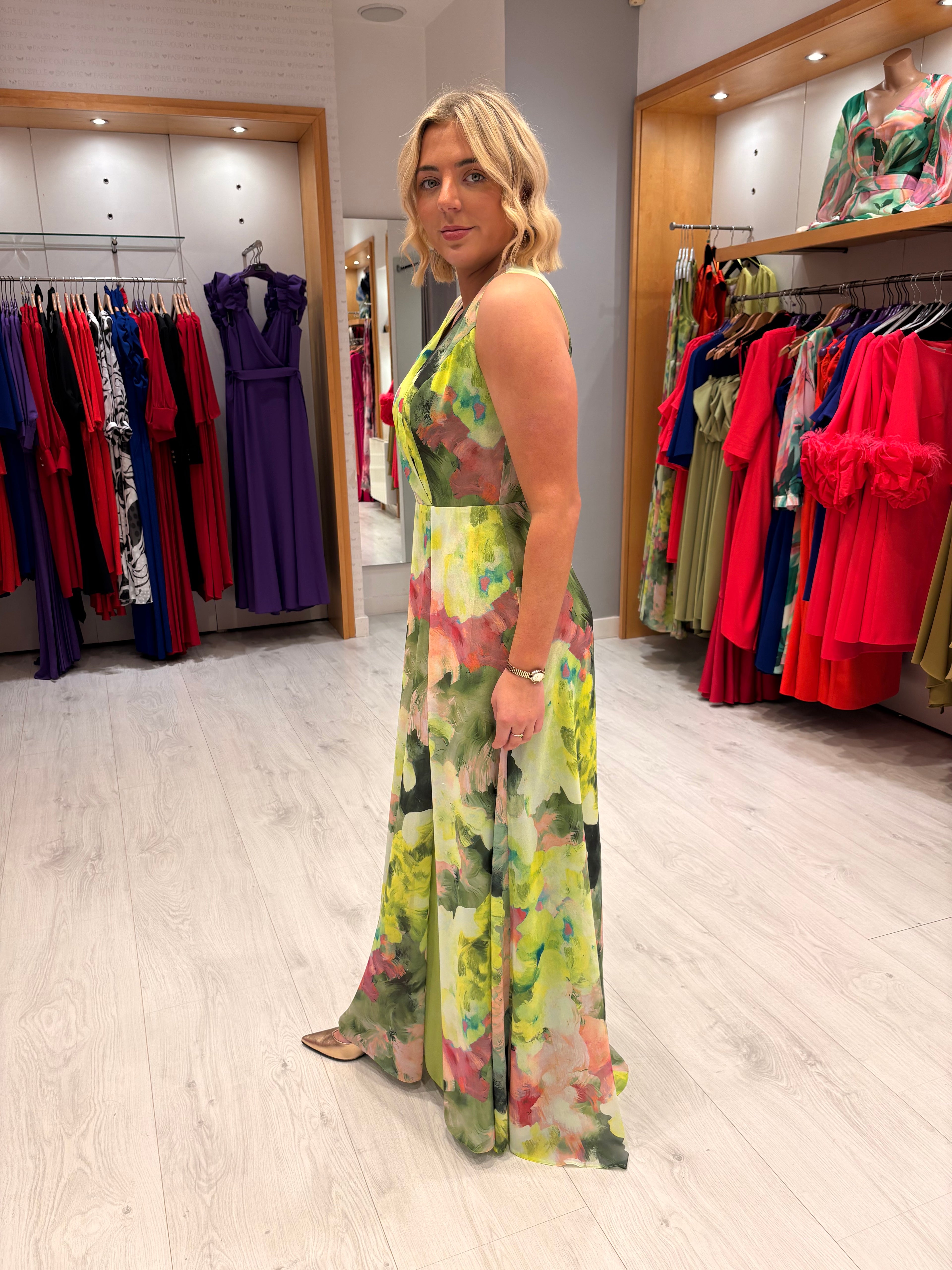 Casting Lime Floral Dress